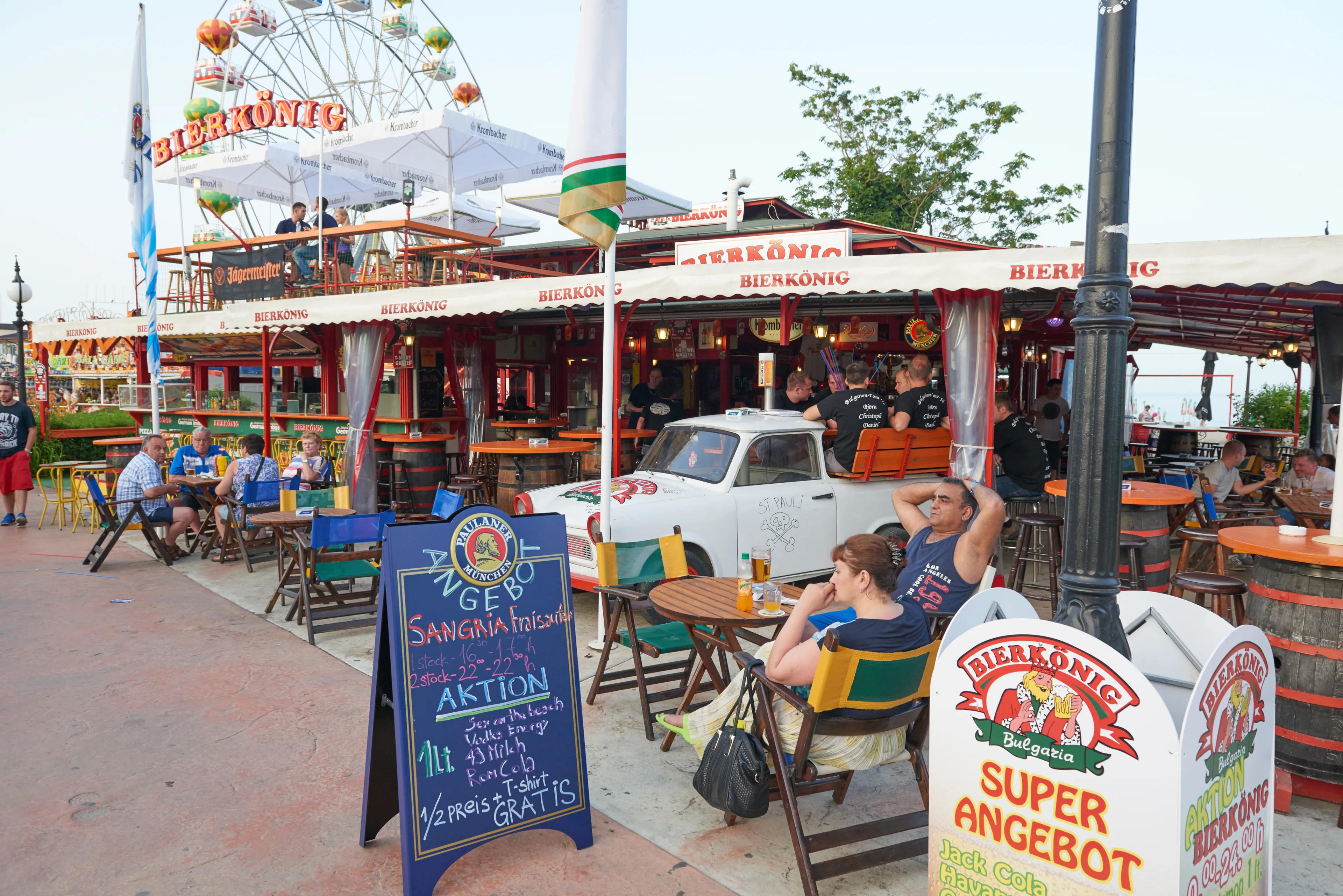 GOLDEN SANDS, BULGARIA - June 06, 2017: Famous Restaurant in Golden Sands Zlatni pyasatsi , Bulgaria.