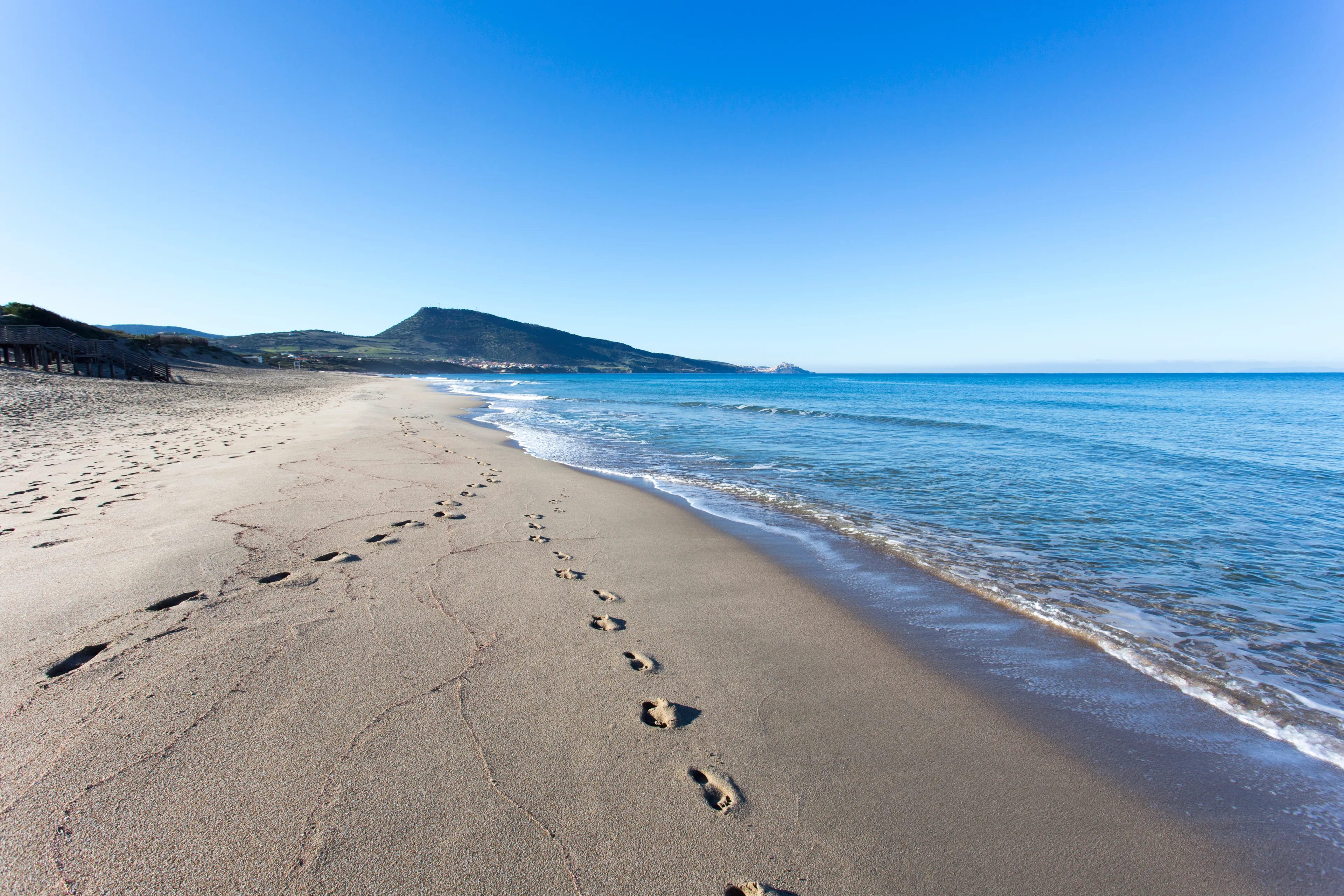 View of sea in Valledoria, Sardinia, Italy