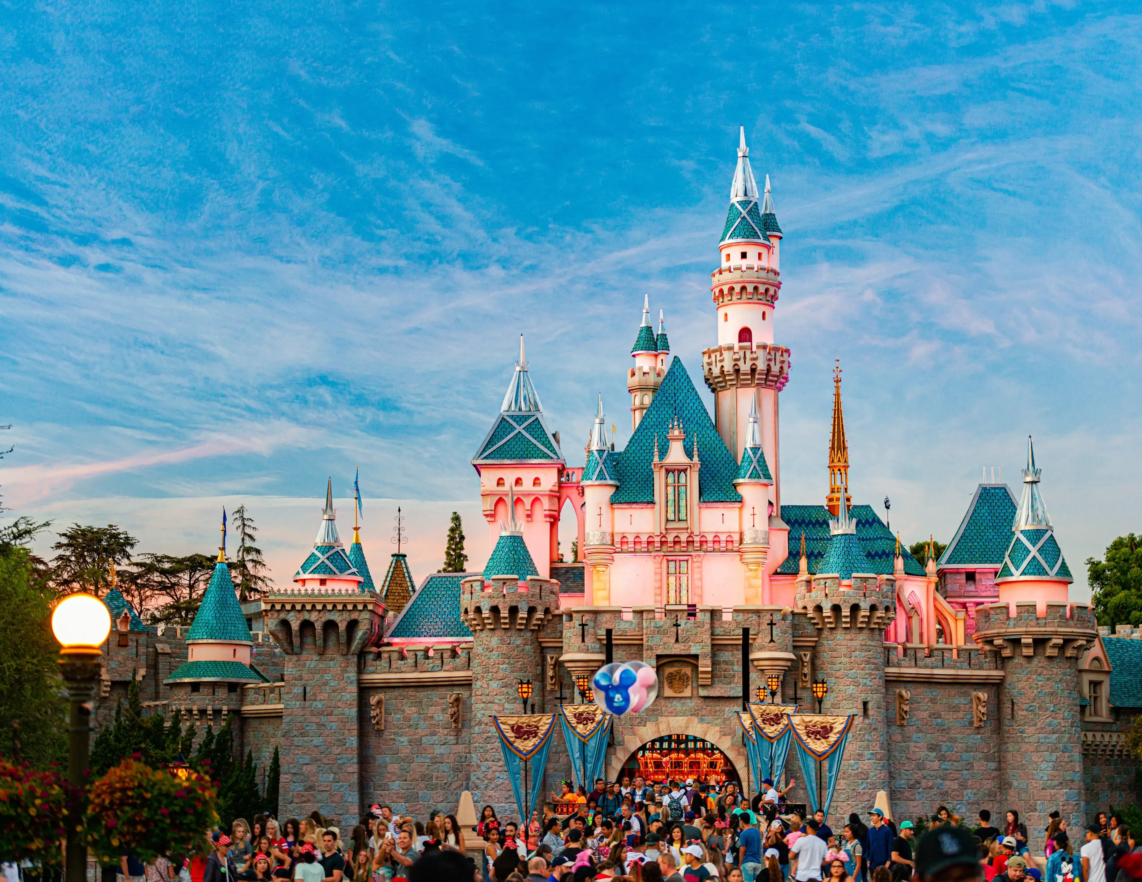 Anaheim, United States of America - October 23, 2016: Legendary Disney castle of sleeping beauty in Disneyland Anaheim, United States of America - October 23, 2016: Legendary Disney castle of sleeping beauty in Disneyland