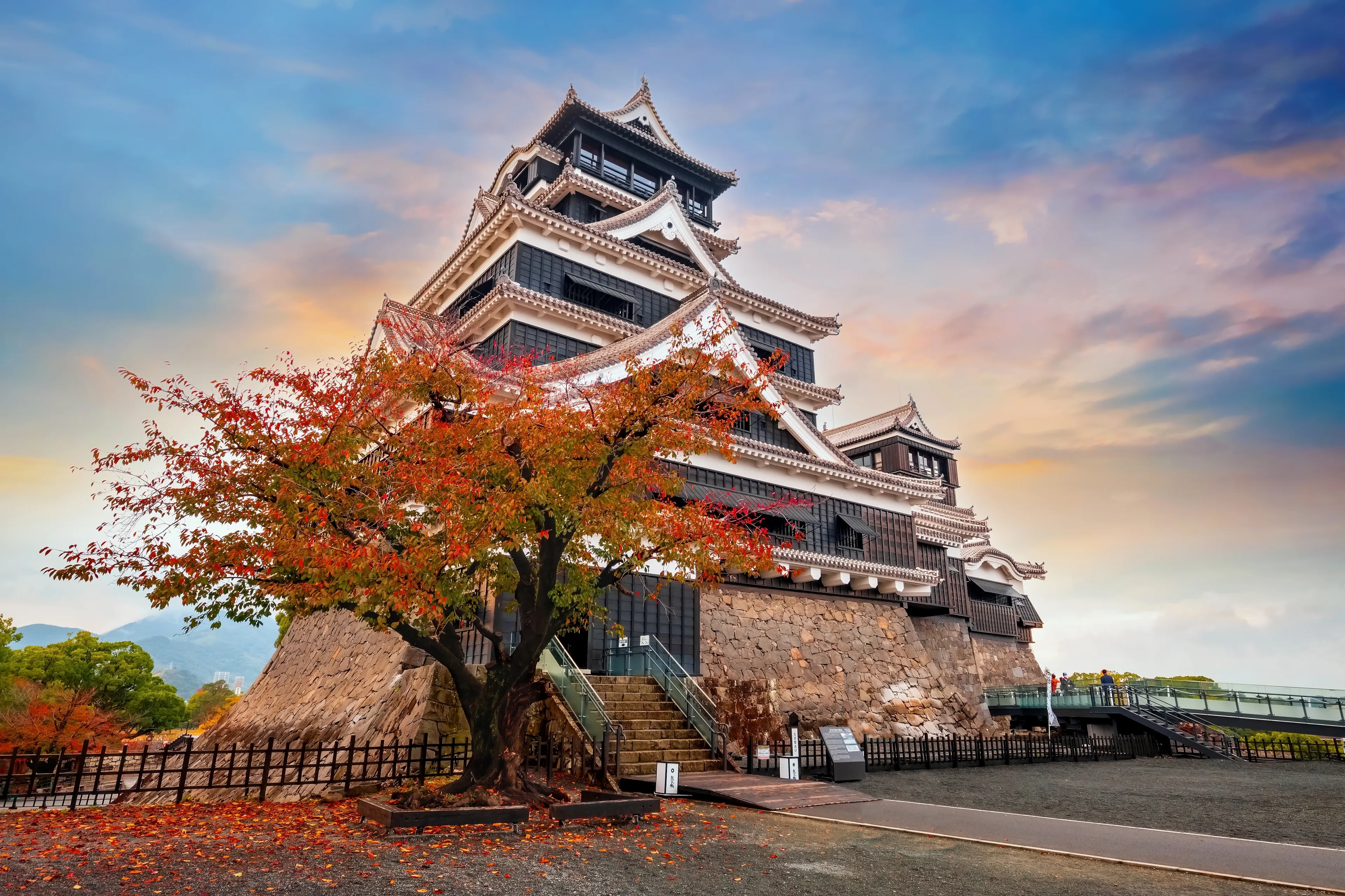 Kumamoto, Japan - Nov 23 2022: Kumamoto Castle's history dates to 1467. In 2006, Kumamoto Castle was listed as one of the 100 Fine Castles of Japan by the Japan Castle Foundation