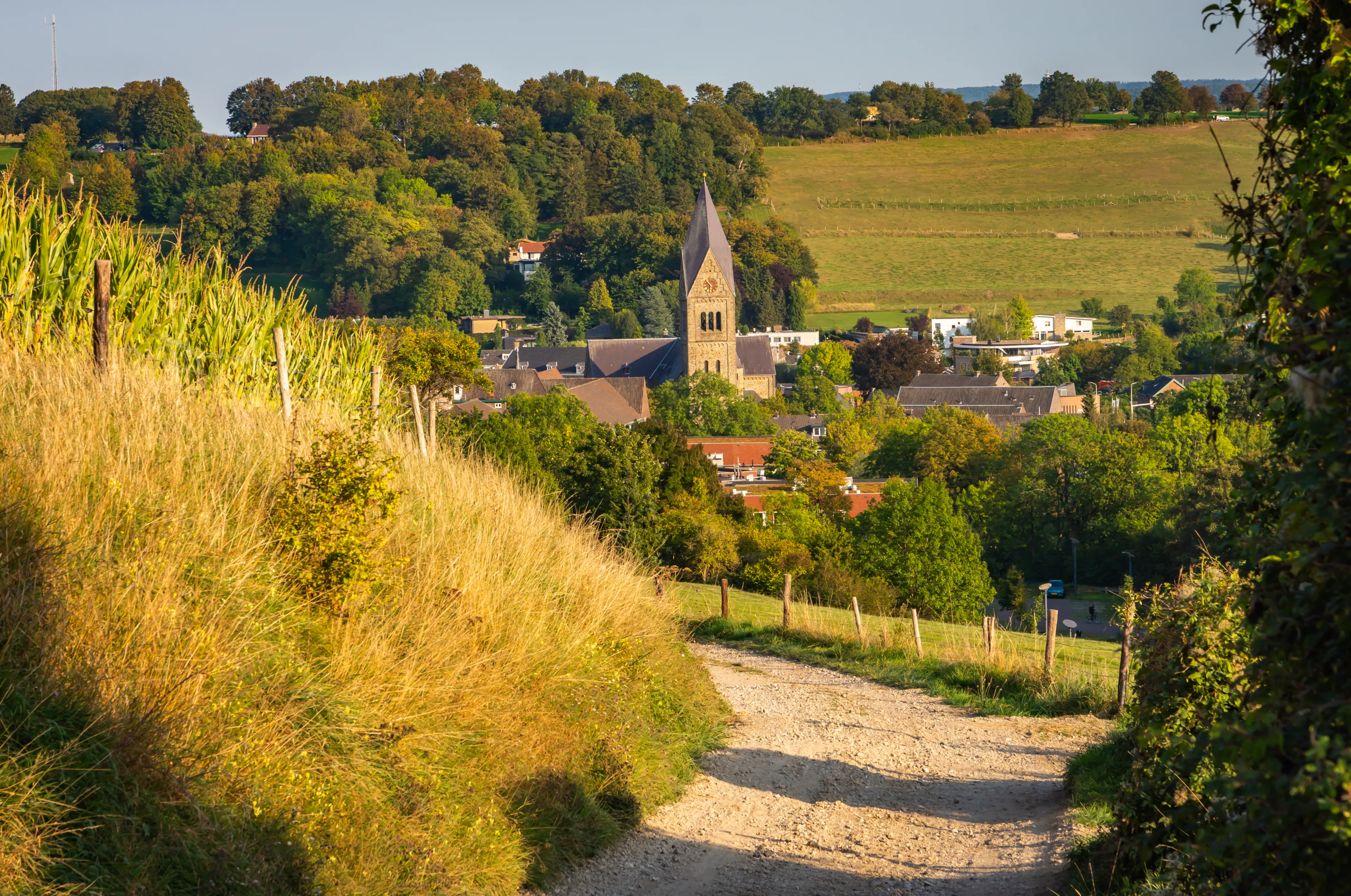 Landscape of dutch village Gulpen in Province Limburg