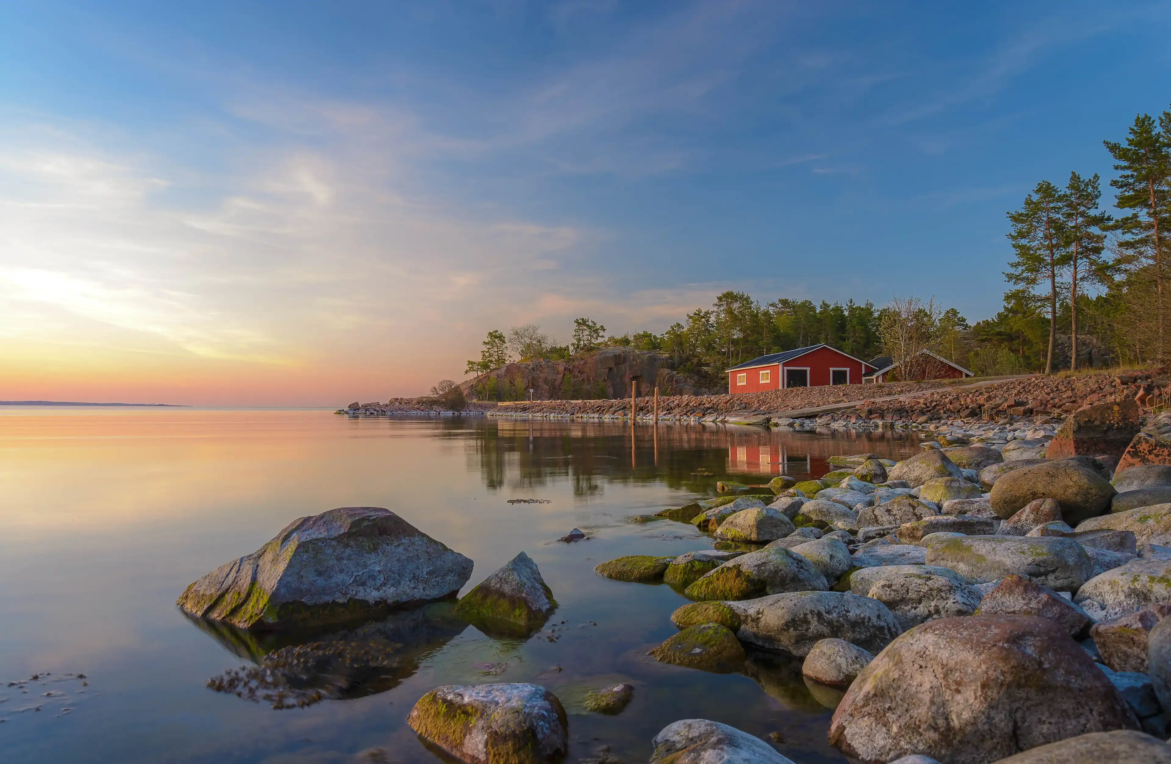Sea bay in Finland Aland island Sea bay in Finland Aland island