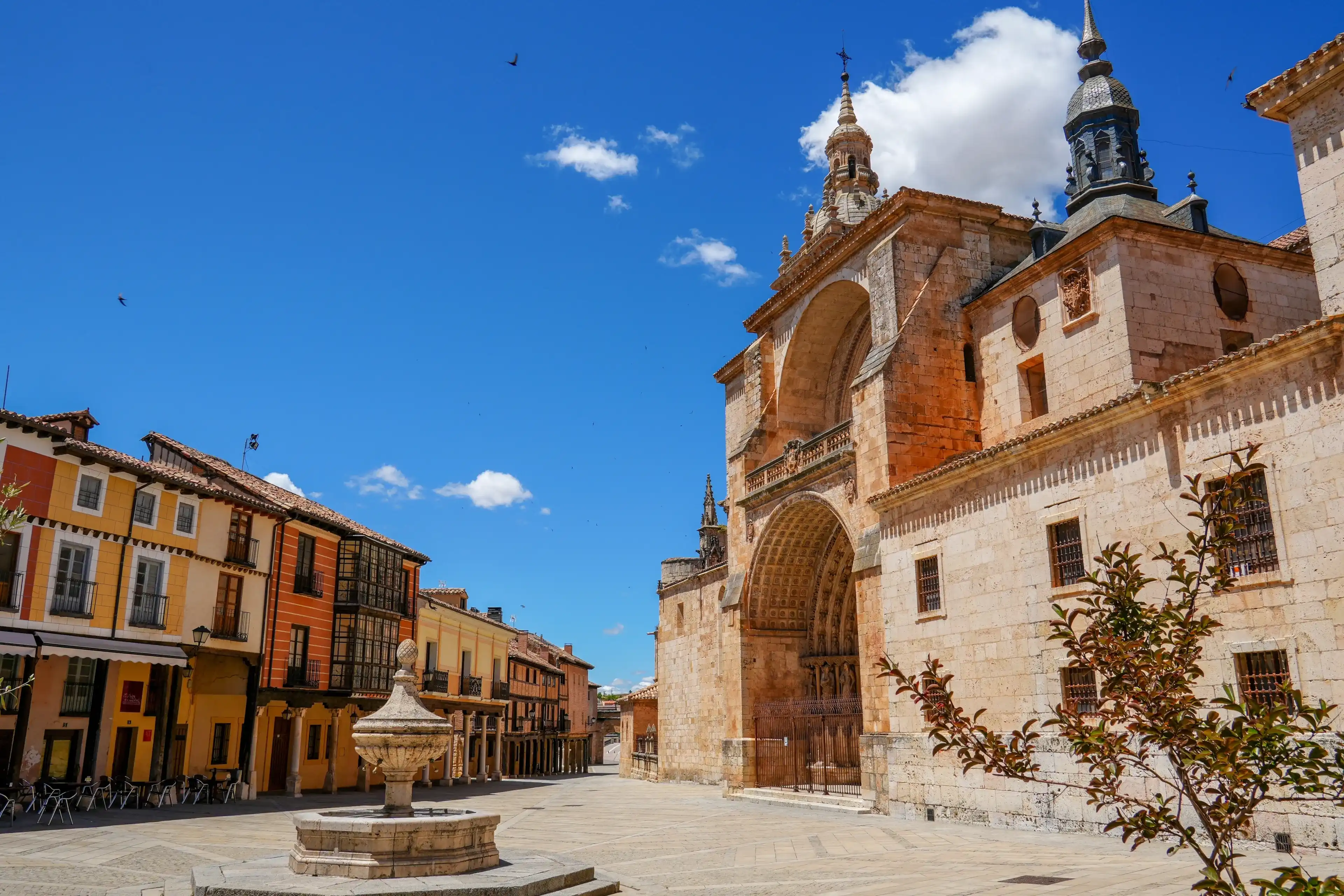 Burgo de Osma town in Soria has its roots in Arevacan settlement of Uxama one of the best preserved medieval villages of Castile Leon in Spain on June 2, 2024. Cathedral of the Assumption. Burgo de Osma town in Soria has its roots in Arevacan settlement of Uxama one of the best preserved medieval villages of Castile Leon in Spain on June 2, 2024. Cathedral of the Assumption.