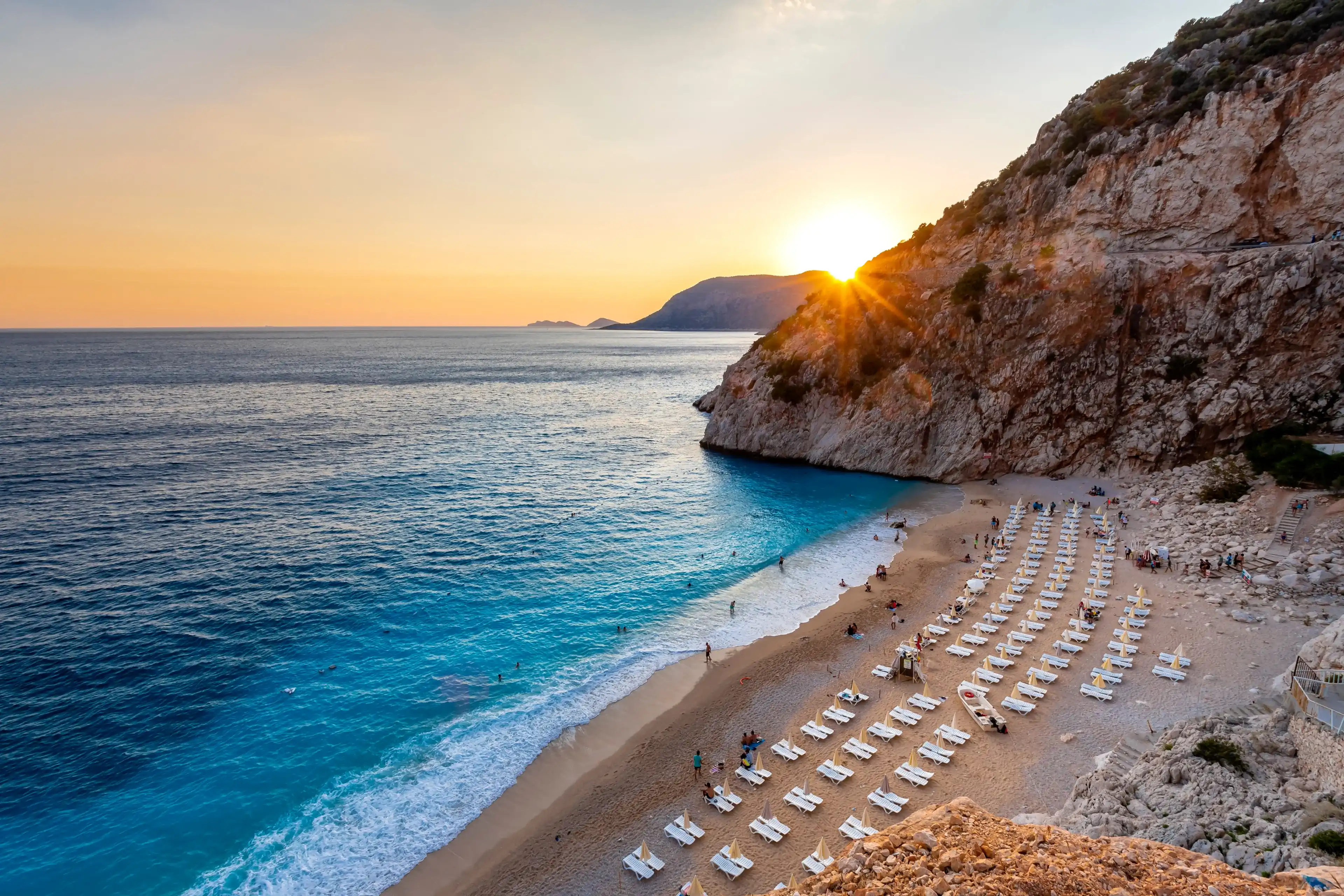 Kaputas Beach view from top. Kaputas beach is on the Turkish Mediterranean coast, and an important tourist destination. Kaputas Beach view from top. Kaputas beach is on the Turkish Mediterranean coast, and an important tourist destination.