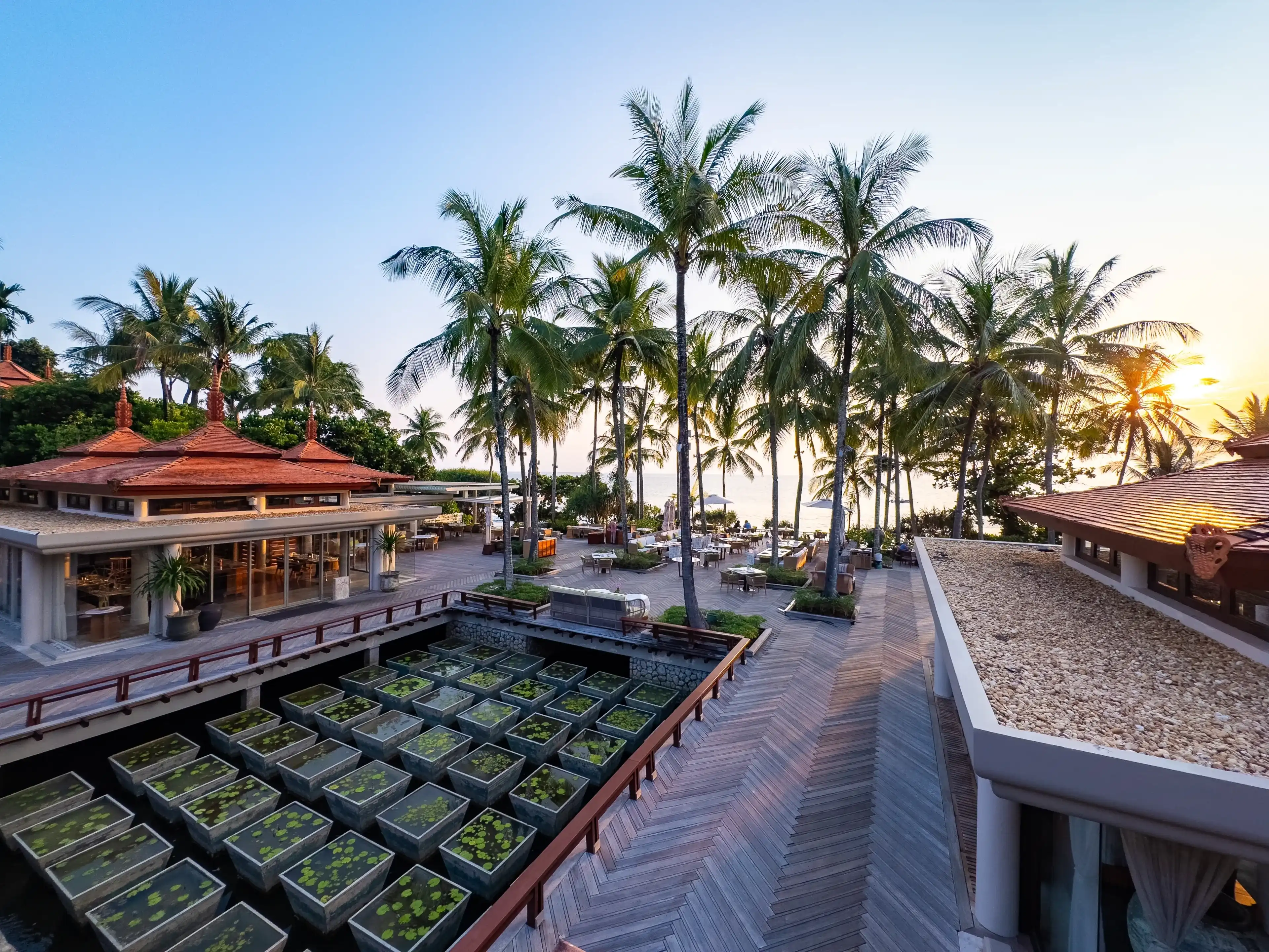 Restaurant bar on the beach in trisara beach in Bang Tao, Phuket, Thailand Restaurant bar on the beach in trisara beach in Bang Tao, Phuket, Thailand