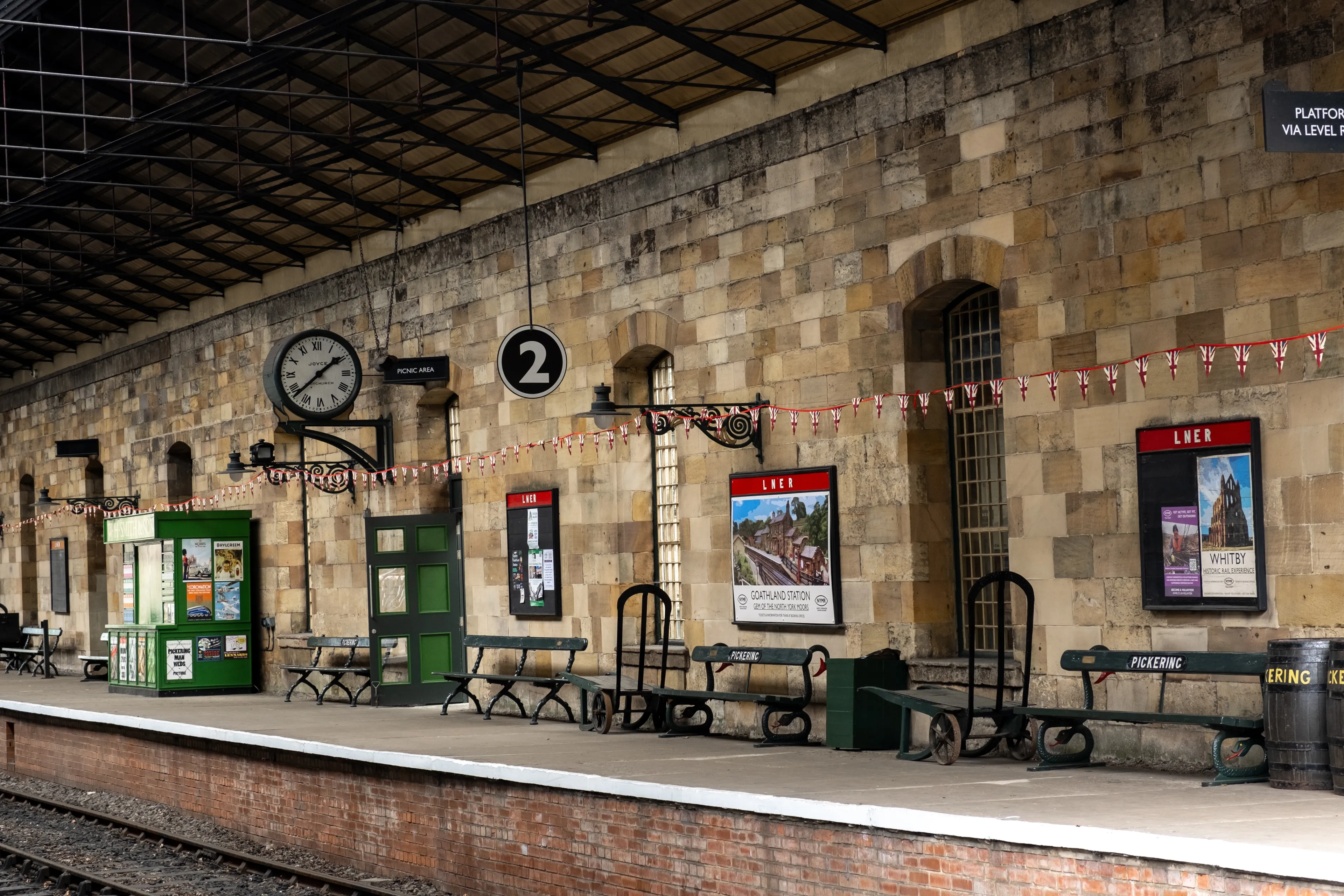 Pickering, Yorkshire, UK - June 28 2023. Pickering train station in the North Yorkshire town of Pickering