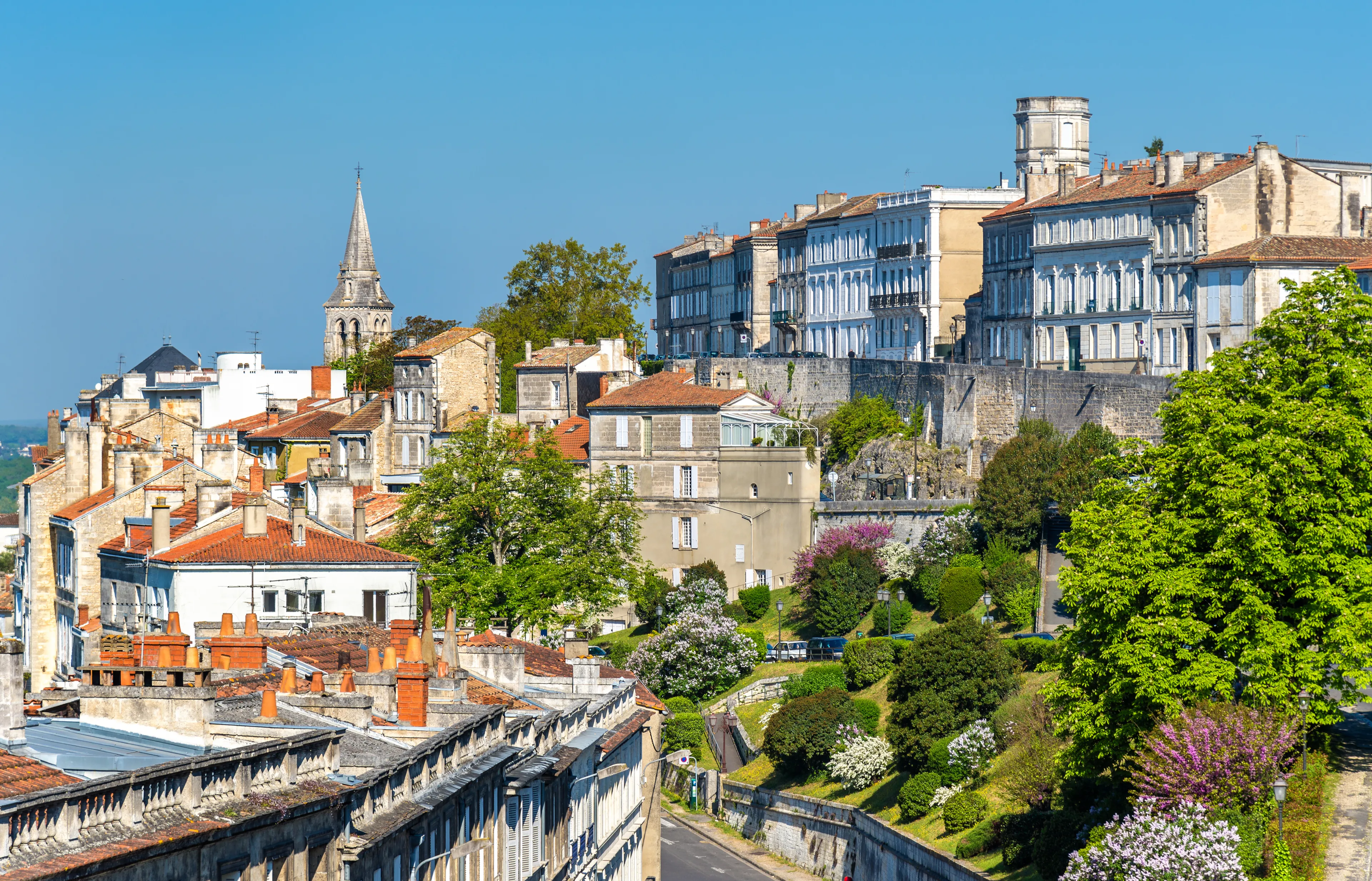 Cityscape of Angouleme, the Charente department of France