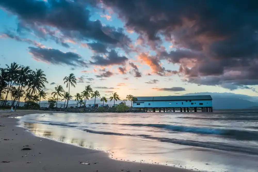 Sun sets over the Port Douglas pier on another Glorious day in Queensland. Sun sets over the Port Douglas pier on another Glorious day in Queensland.