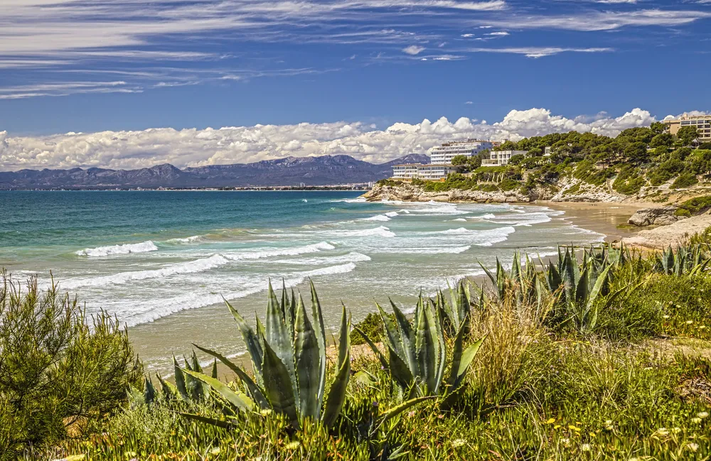 beach in Salou. Costa Dorada. Spain.
