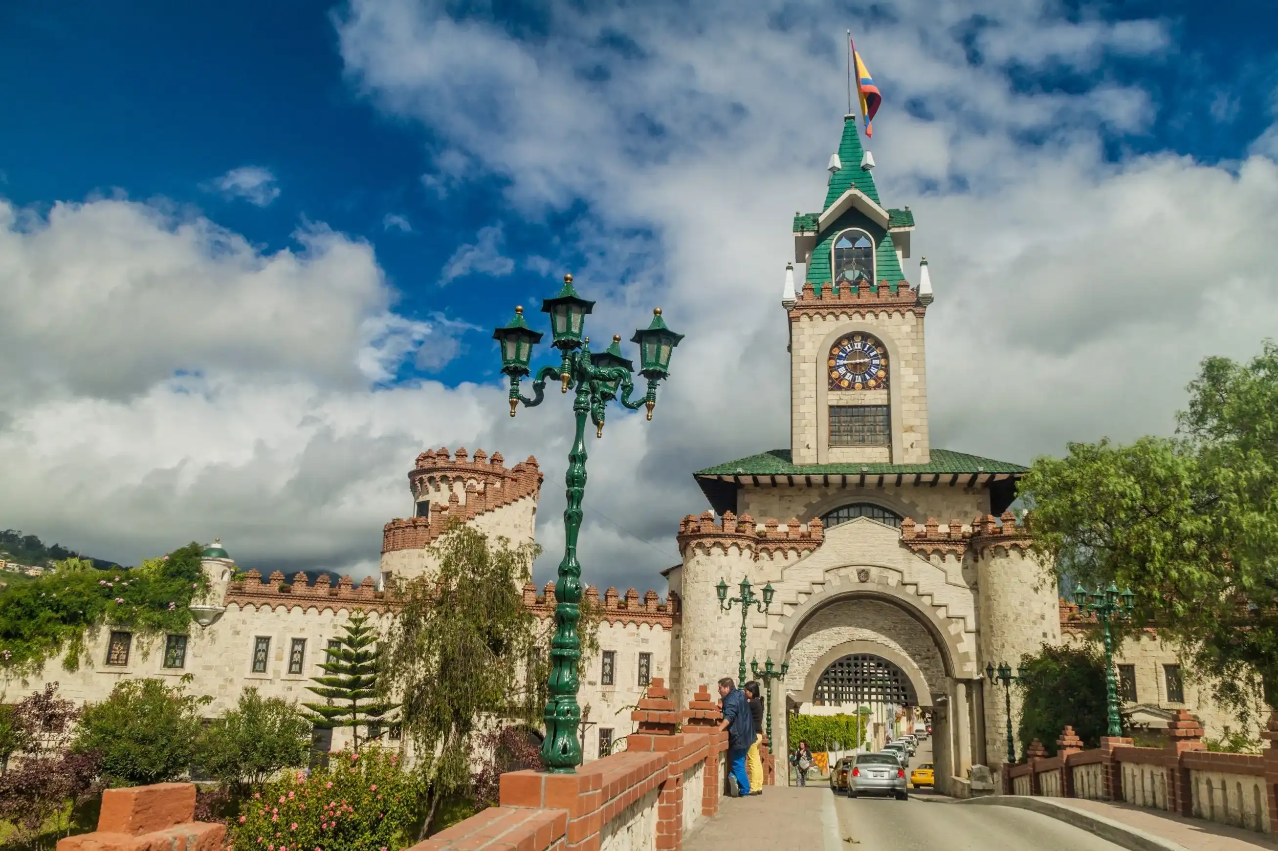 LOJA, ECUADOR - JUNE 15, 2015: Puerta de la Ciudad (Door to the City) gate in Loja, Ecuador LOJA, ECUADOR - JUNE 15, 2015: Puerta de la Ciudad (Door to the City) gate in Loja, Ecuador