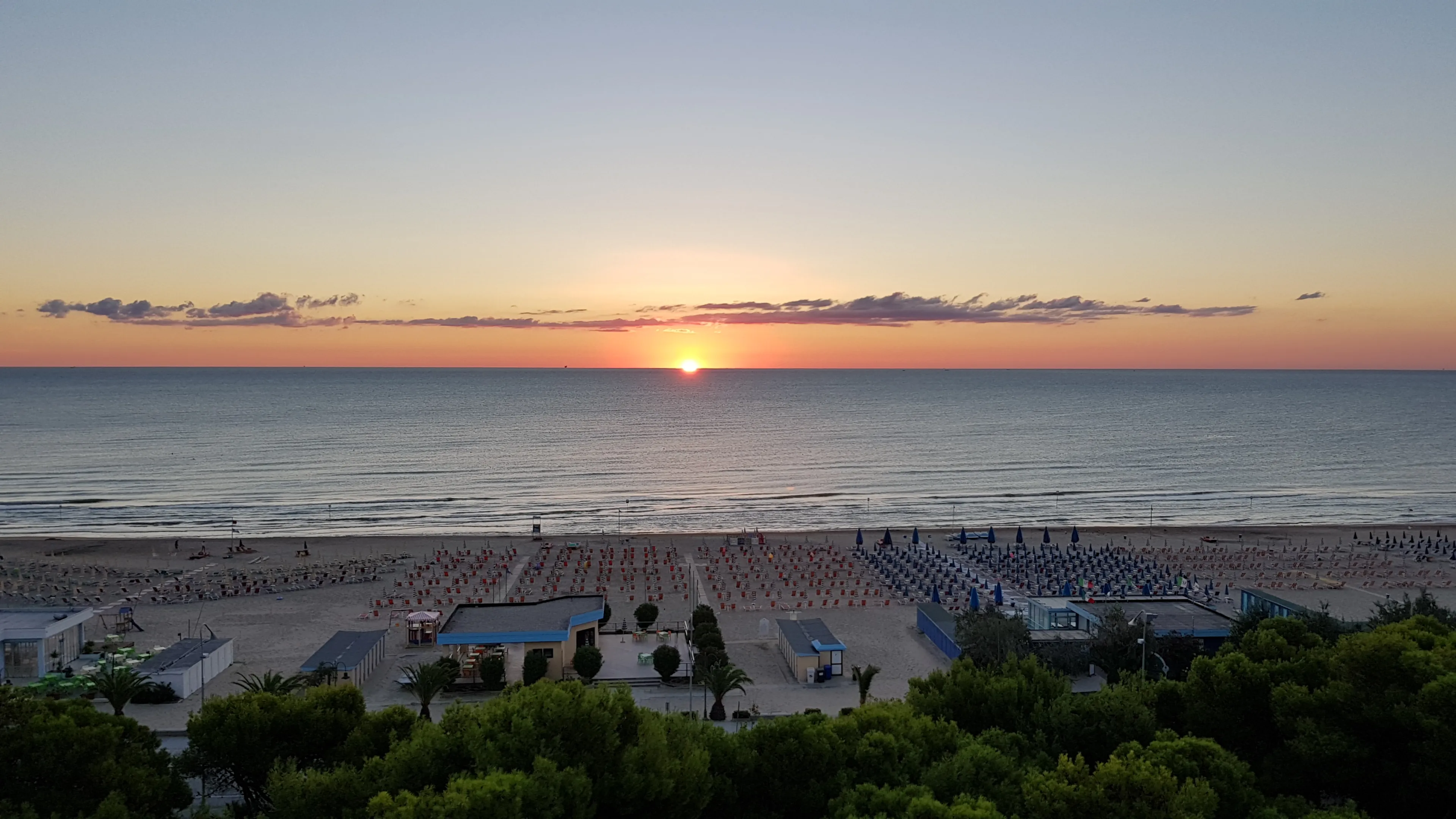 Sunrise near Giulianova in Italy