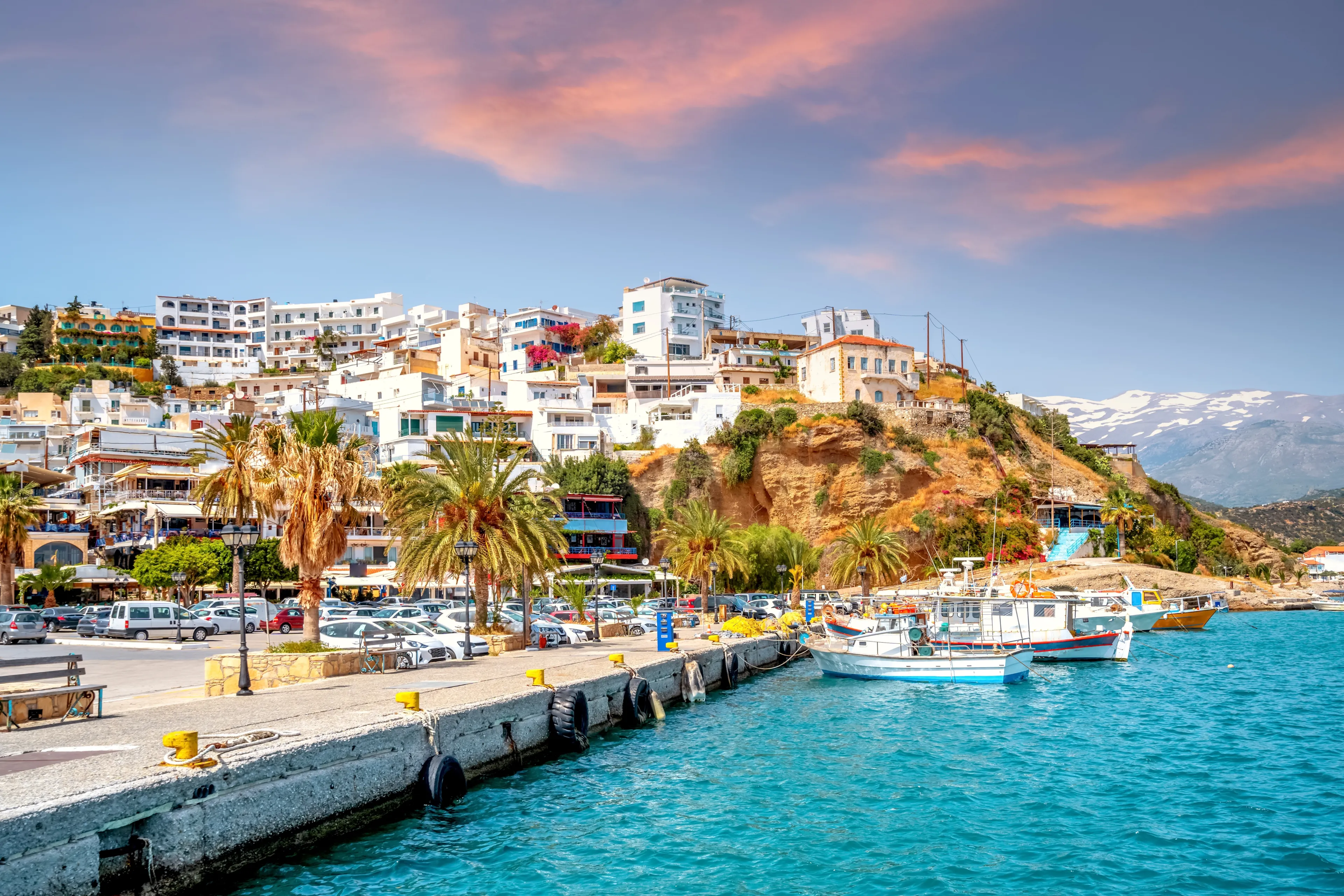 Old city of Agia Galini, Island Crete, Greece 