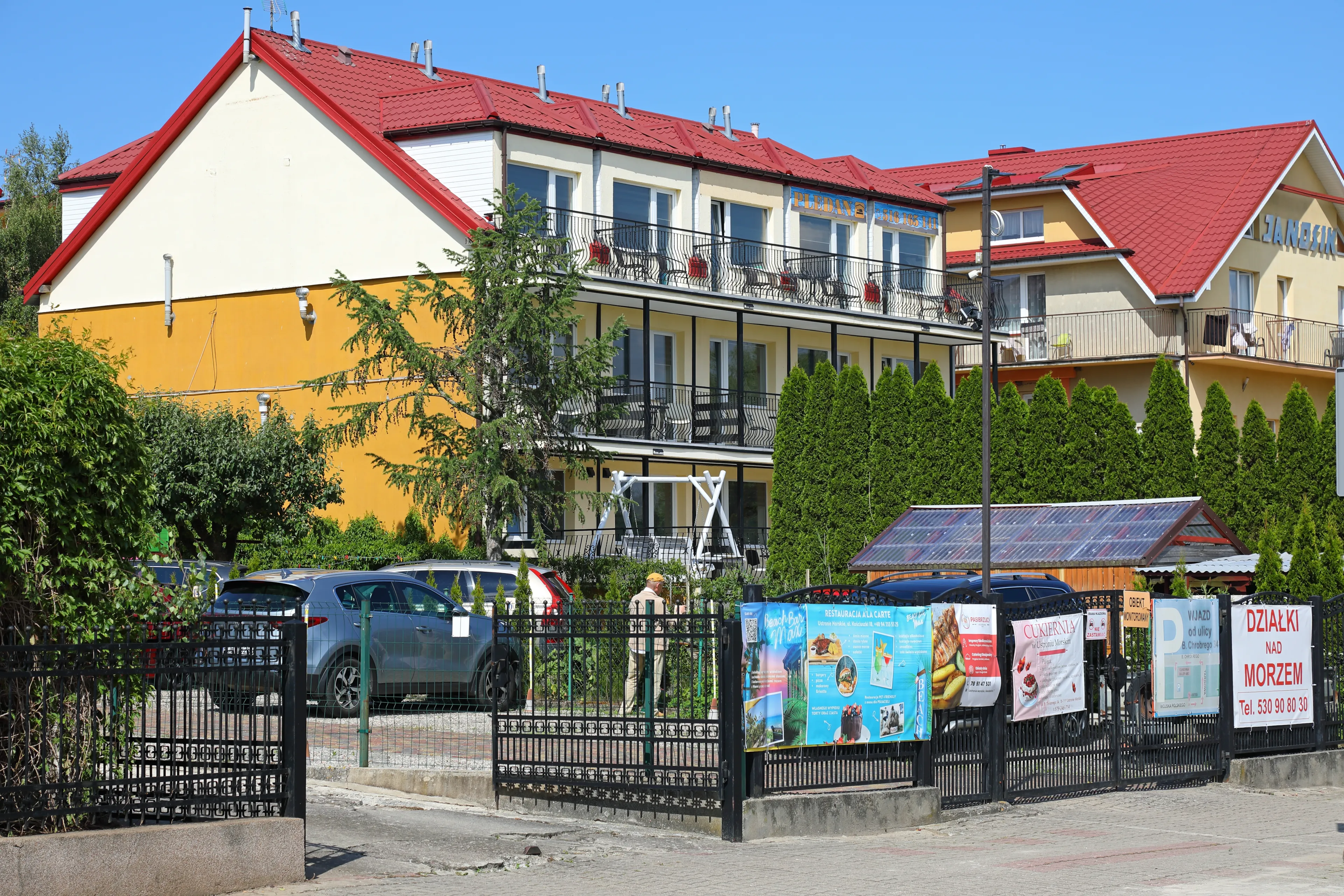 Ustronie Morskie, Poland - May 30, 2024: The architecture of the seaside resort can be seen before the high season, so there is no traffic, no crowds.