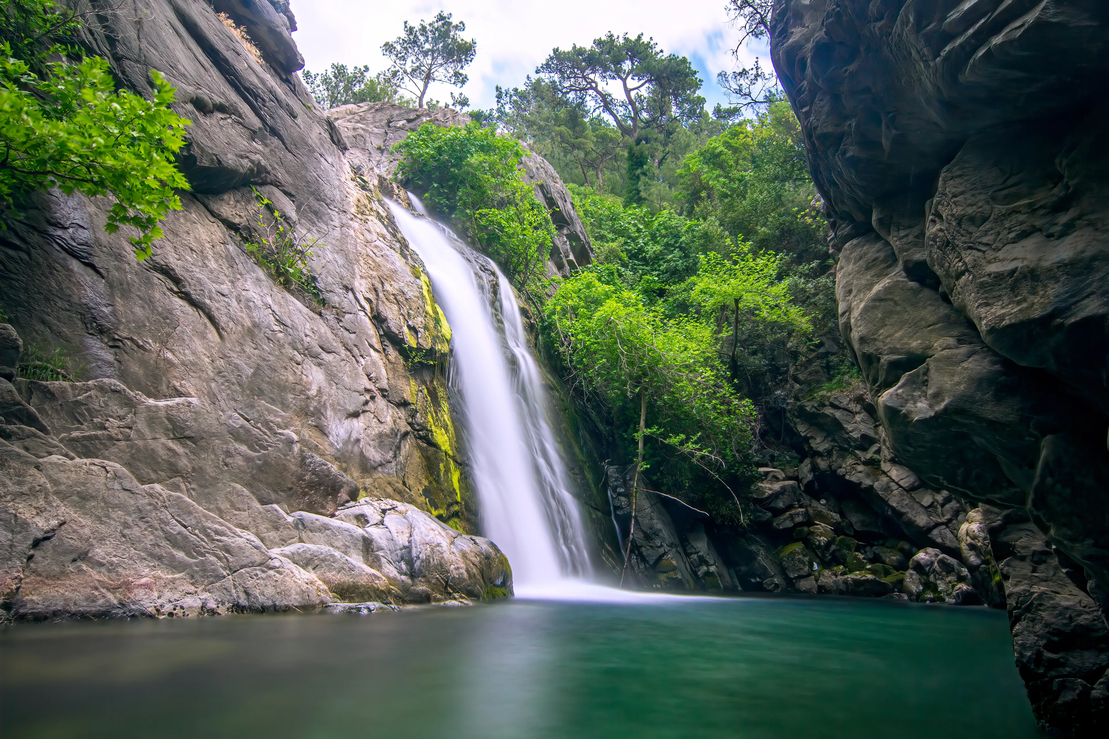 Sutuven waterfall, located in Kazdağları National Park, is a corner of heaven with its natural park green and wonderful atmosphere.