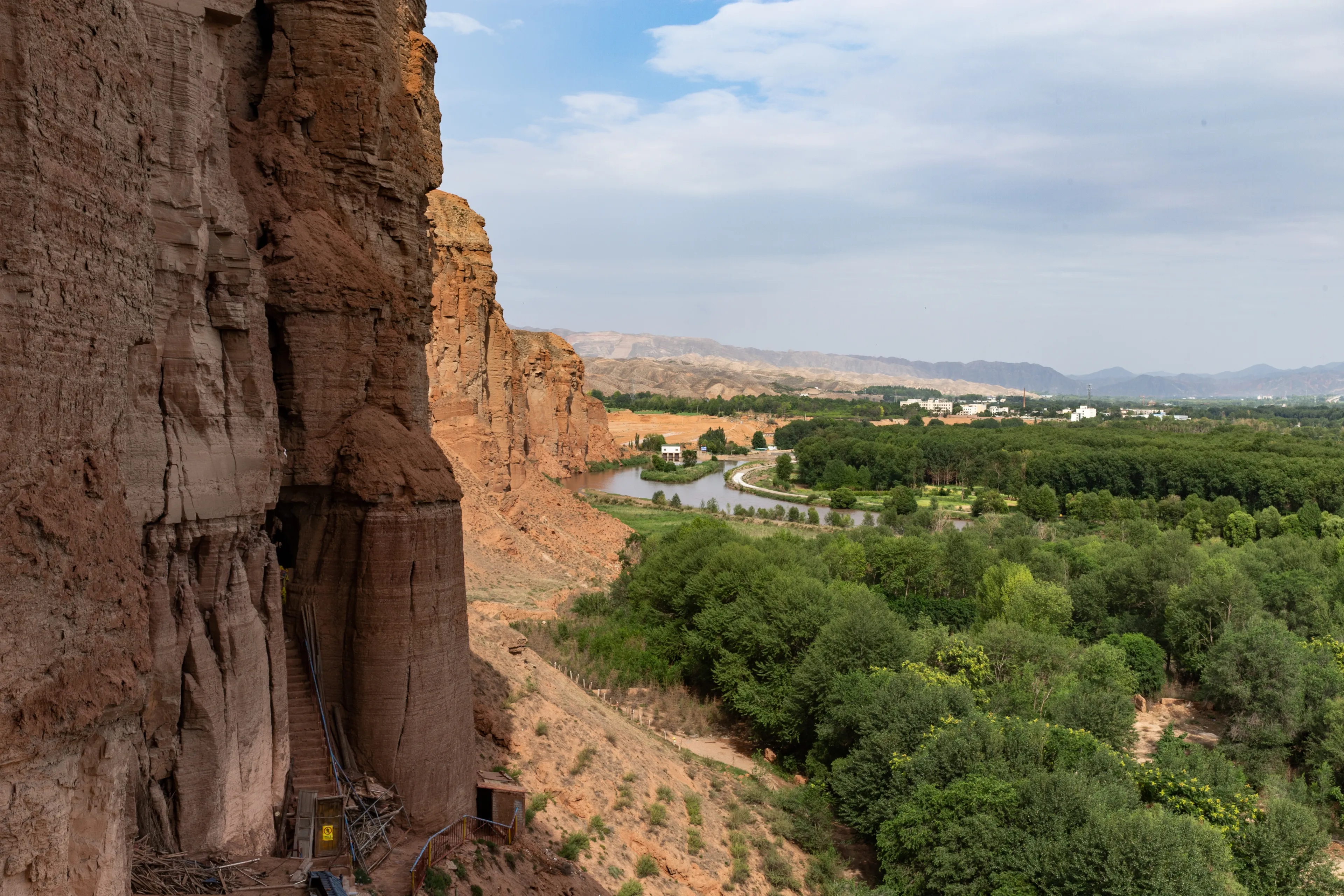 QINGHAI, CHINA, JULY 13, 2022: cliff of Qinghai White horse temple