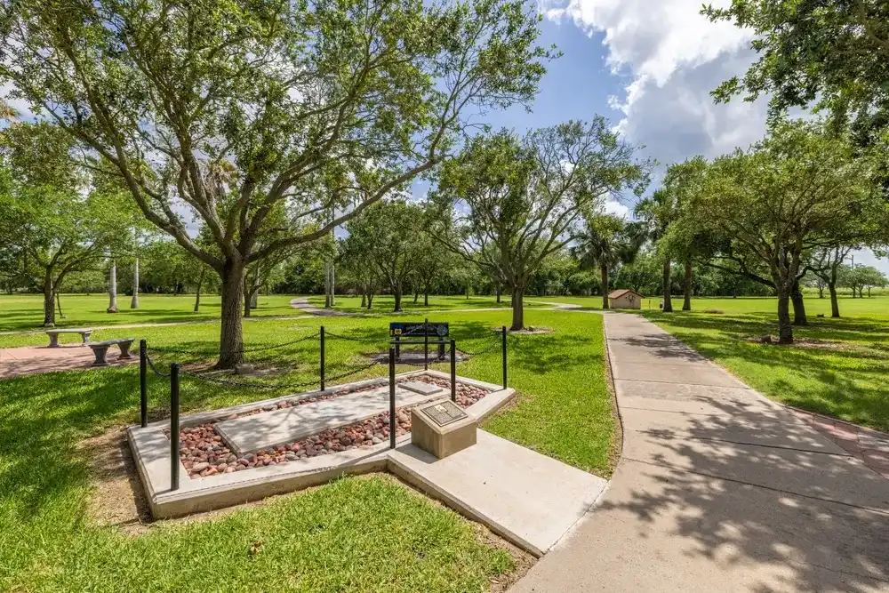 Harlingen, Texas, USA - June 24, 2021: The tomb of Harlon H. Block of Weslaco Harlingen, Texas, USA - June 24, 2021: The tomb of Harlon H. Block of Weslaco