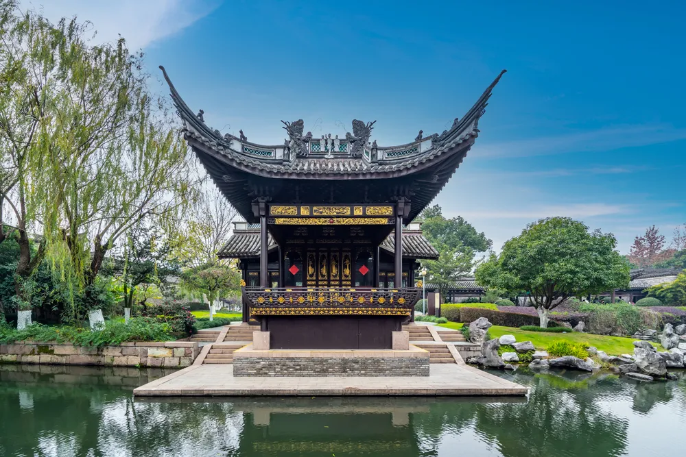 Classical Architecture Garden in Ningbo Yuehu Park