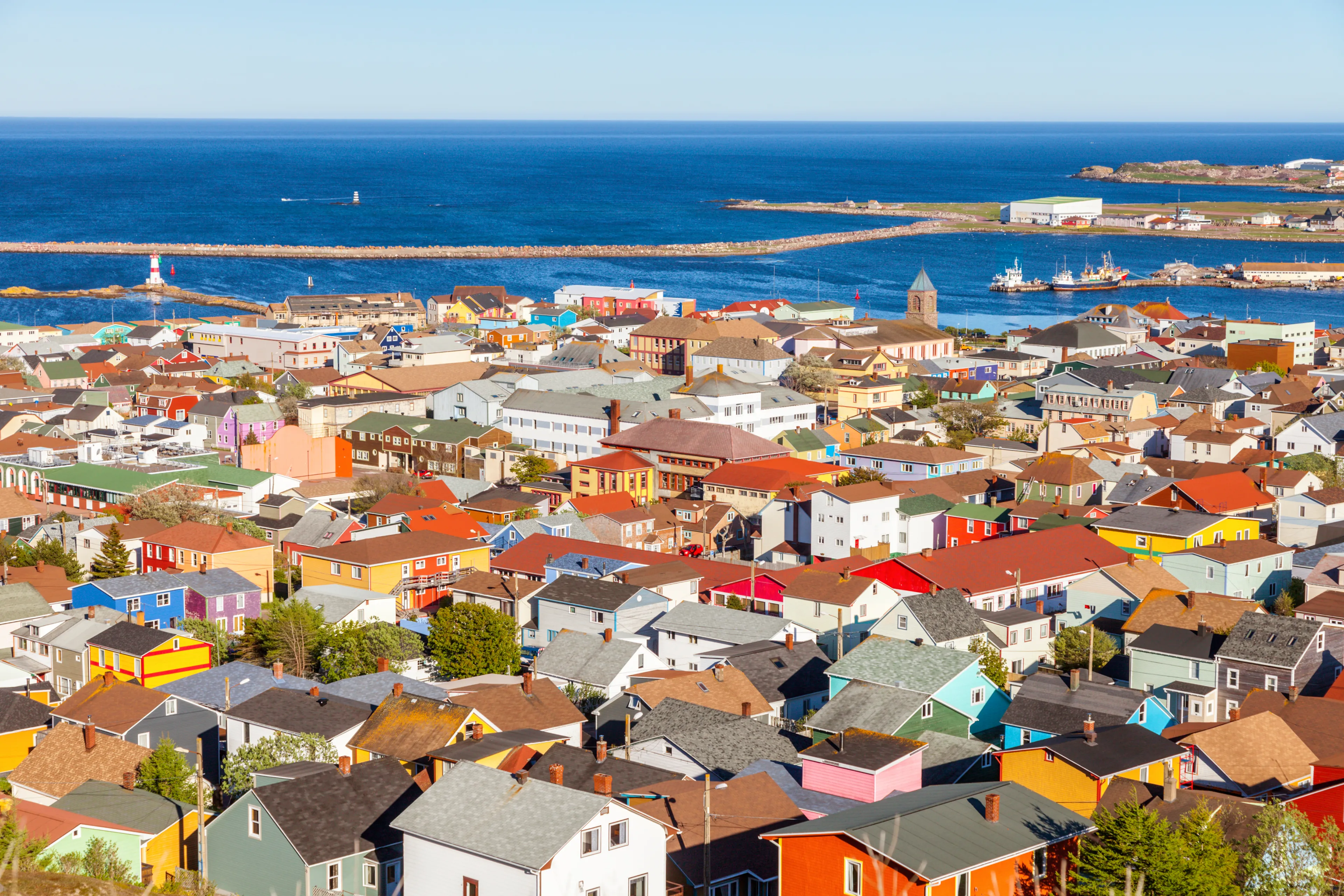 Saint Pierre panorama. Saint Pierre, Saint Pierre and Miquelon.