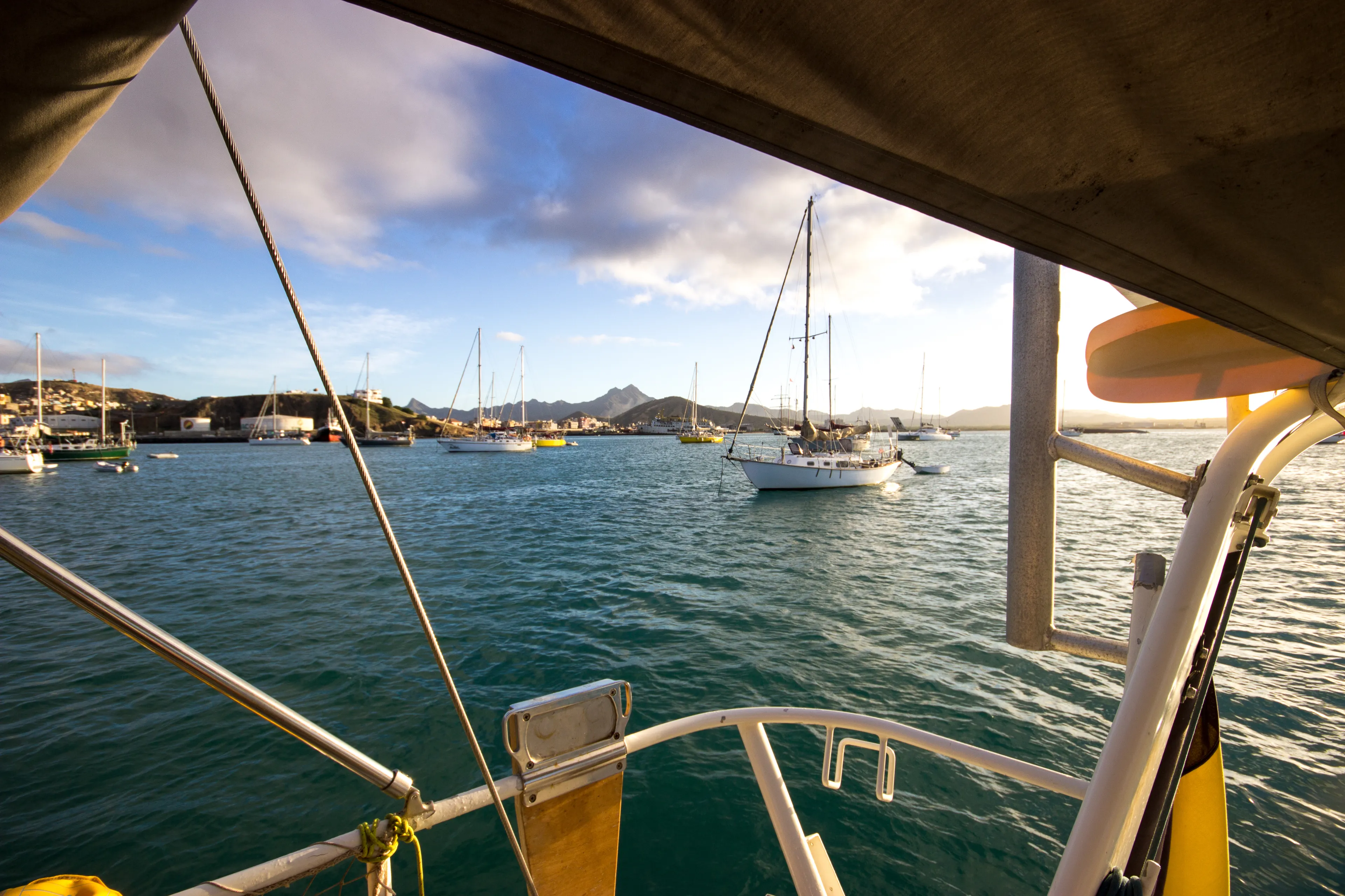 Mindelo harbor in Capo Verde