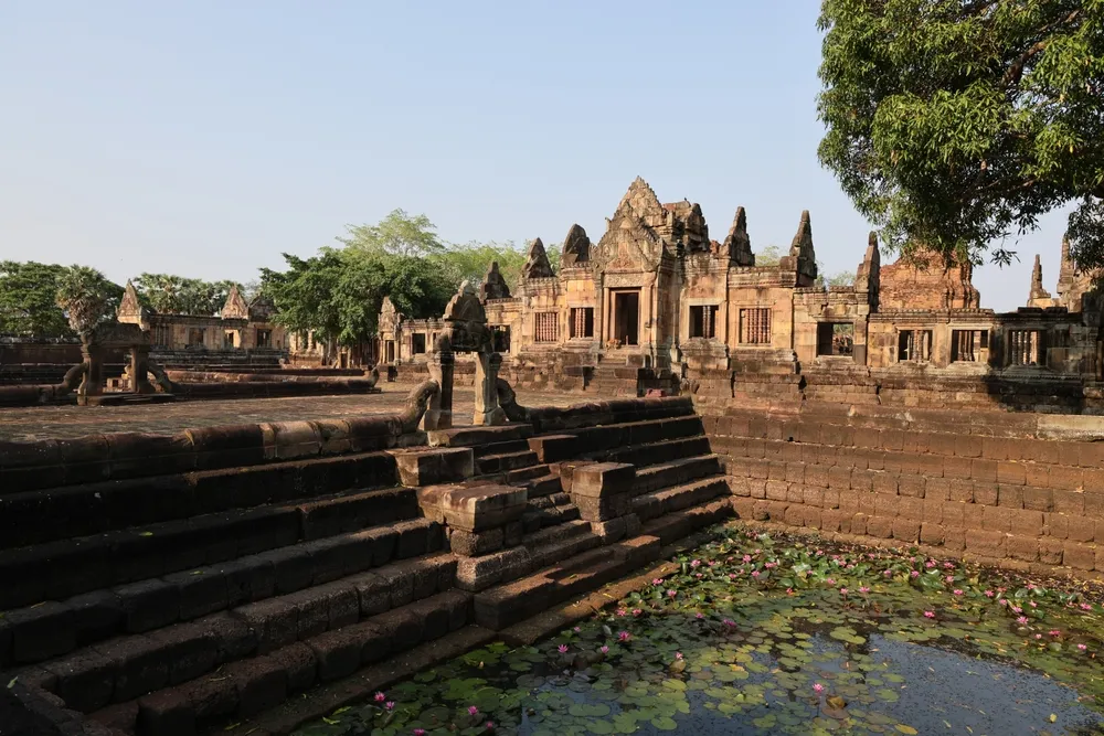 Prasat Hin Mueang Tam situated in Tambon Chorakhe Mak, it is one of the Khmer sanctuaries with the most outstanding architecture in Buri Ram, Thailand