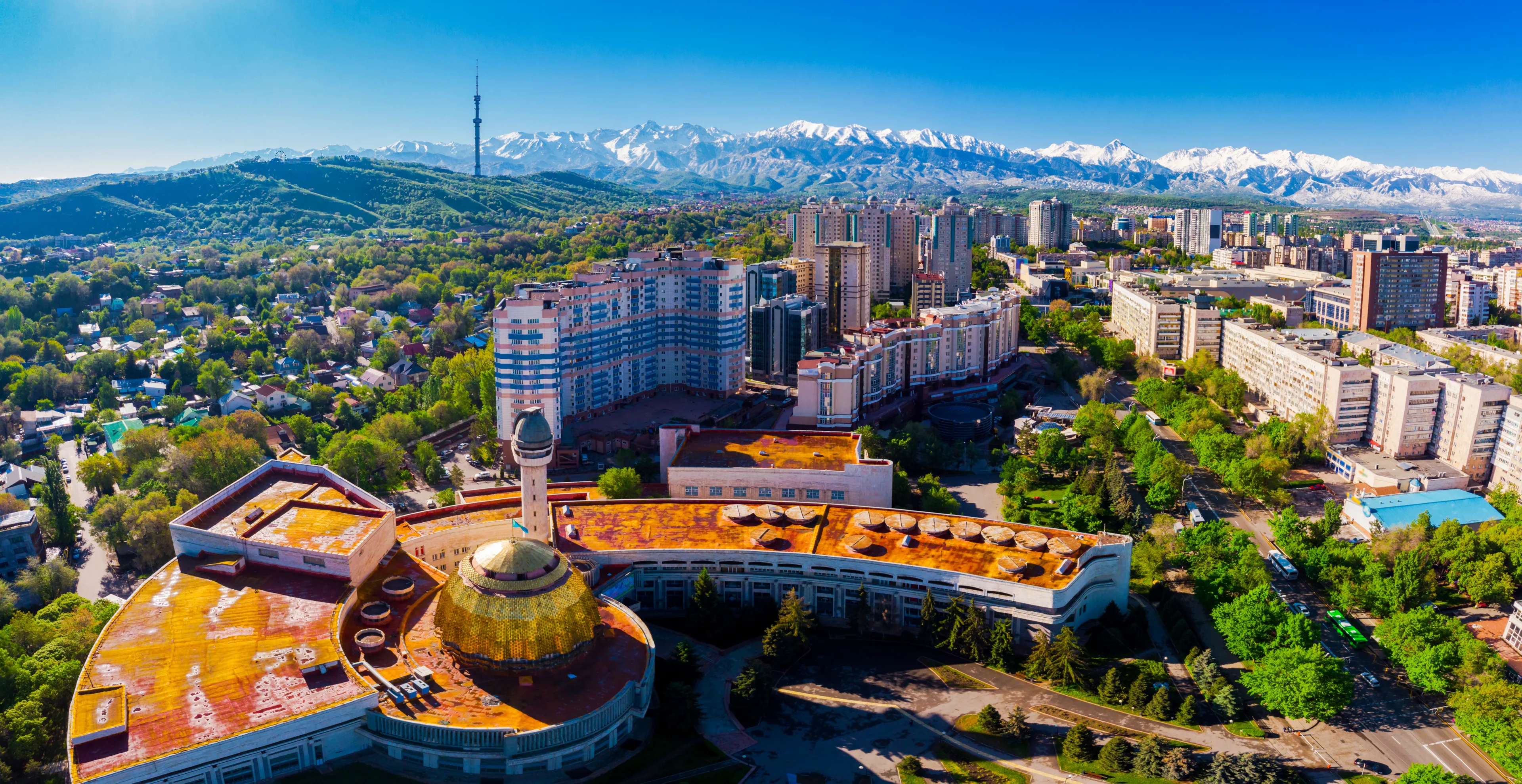 Panoramic view of Almaty city, Kazakhstan