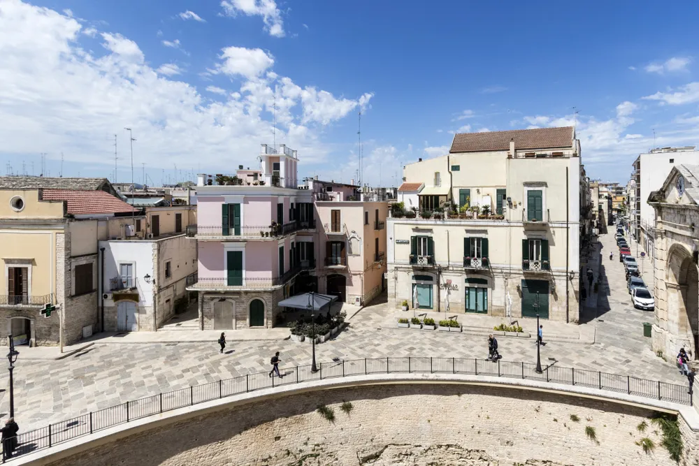 Bitonto, Italy - May 05, 2017: view of principal square in Bitonto, Puglia, Italy