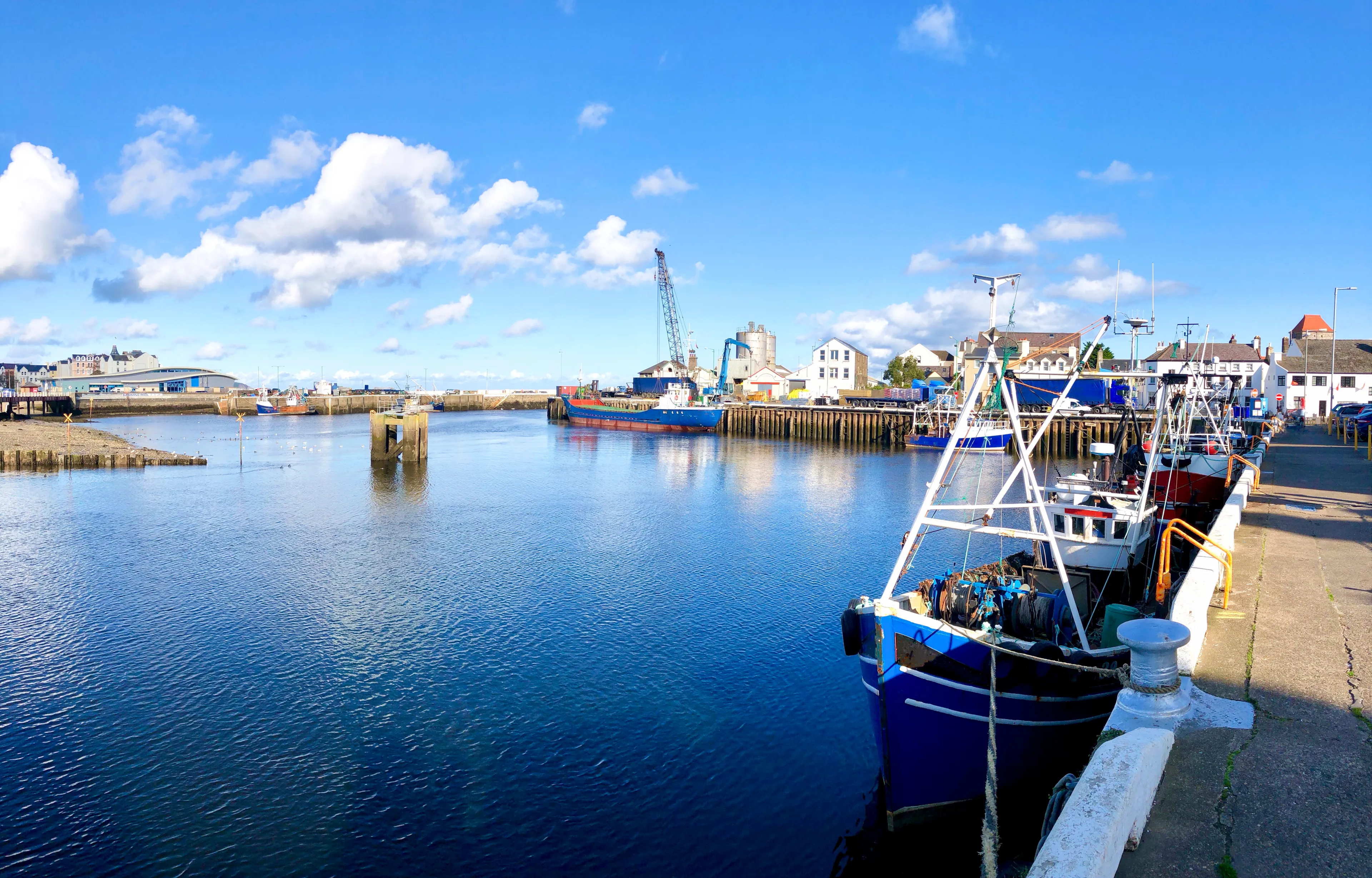 The charming harbour at Ramsey Isle of Man mouth of the River Sulby