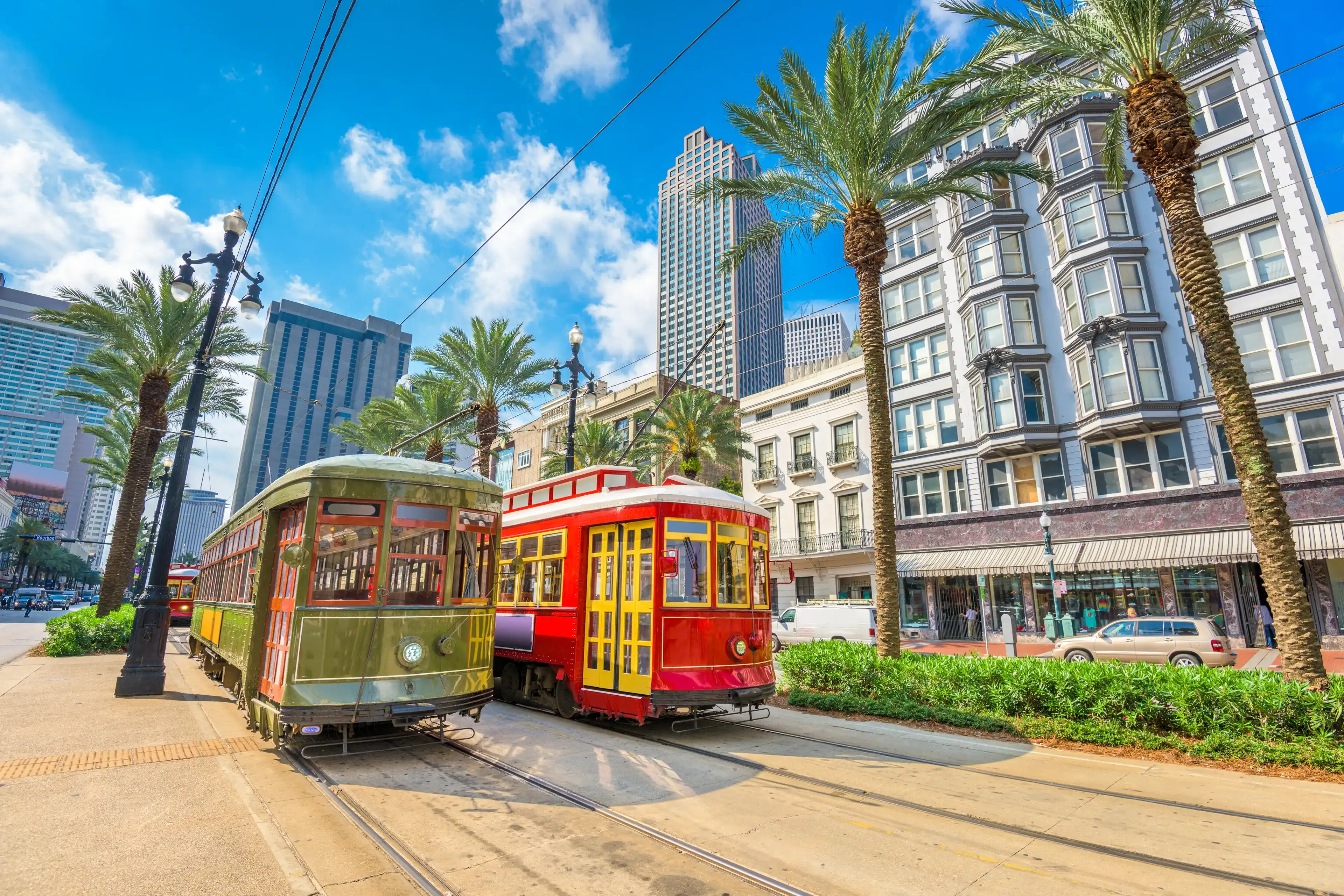 New Orleans, Louisiana, USA street cars. New Orleans, Louisiana, USA street cars.