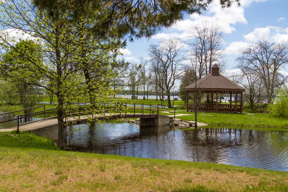 Van Cleve Park on the shore of Lake Michigan in the Upper Peninsula town of Gladstone, Michigan.