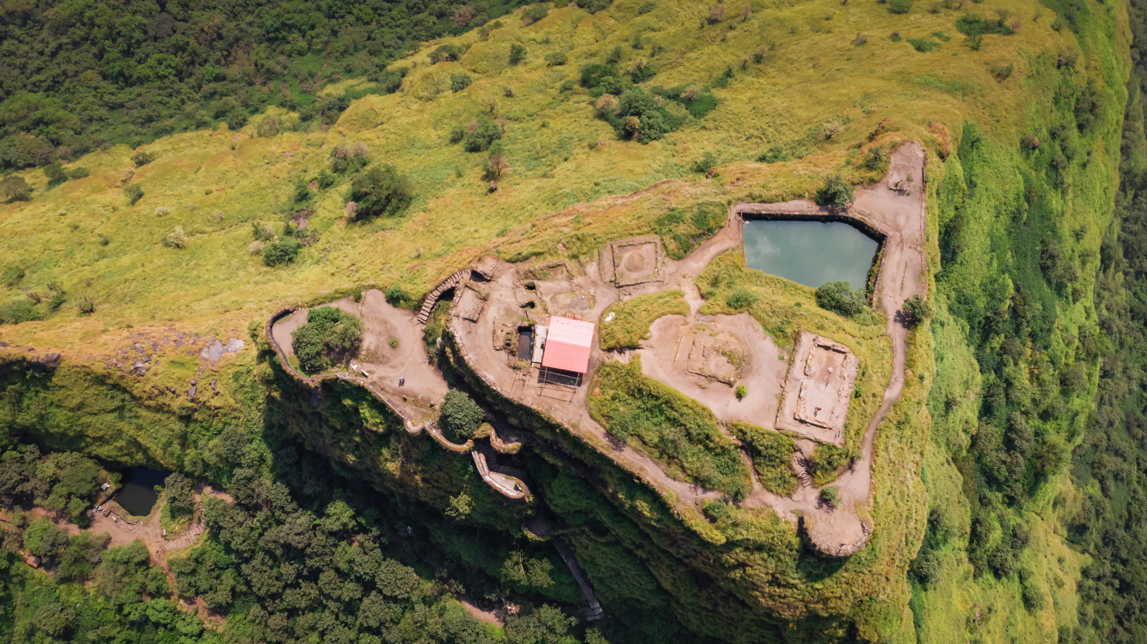 Aerial shot, Tikona Fort, Maharashtra, India