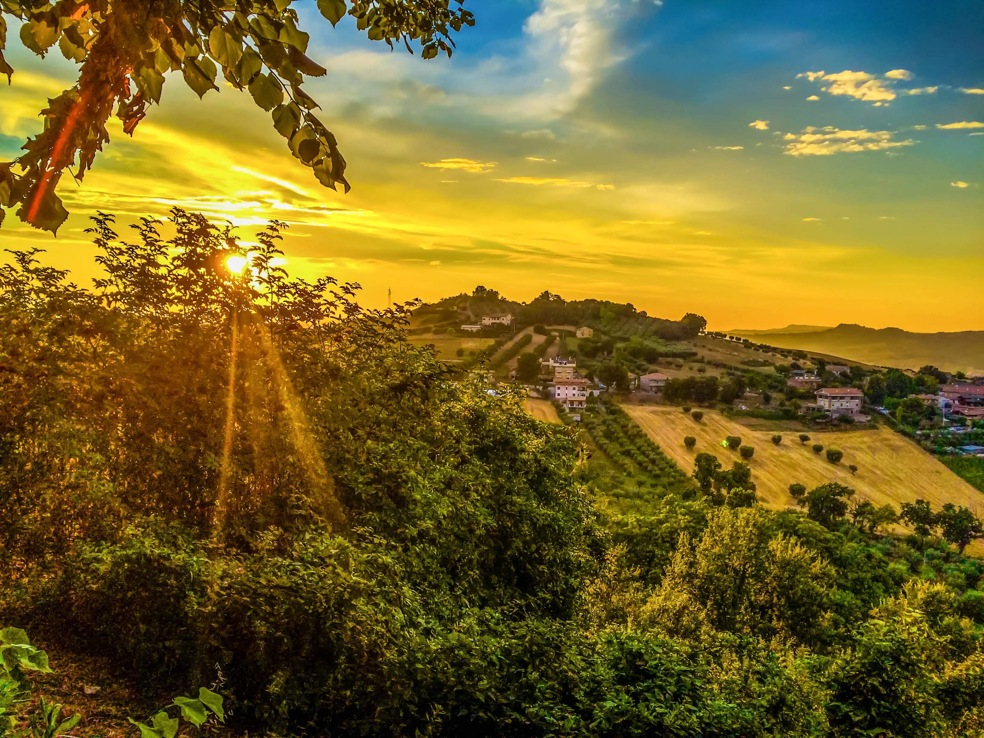 Amazing sunset in Tortoreto, Abruzzo, Italy 