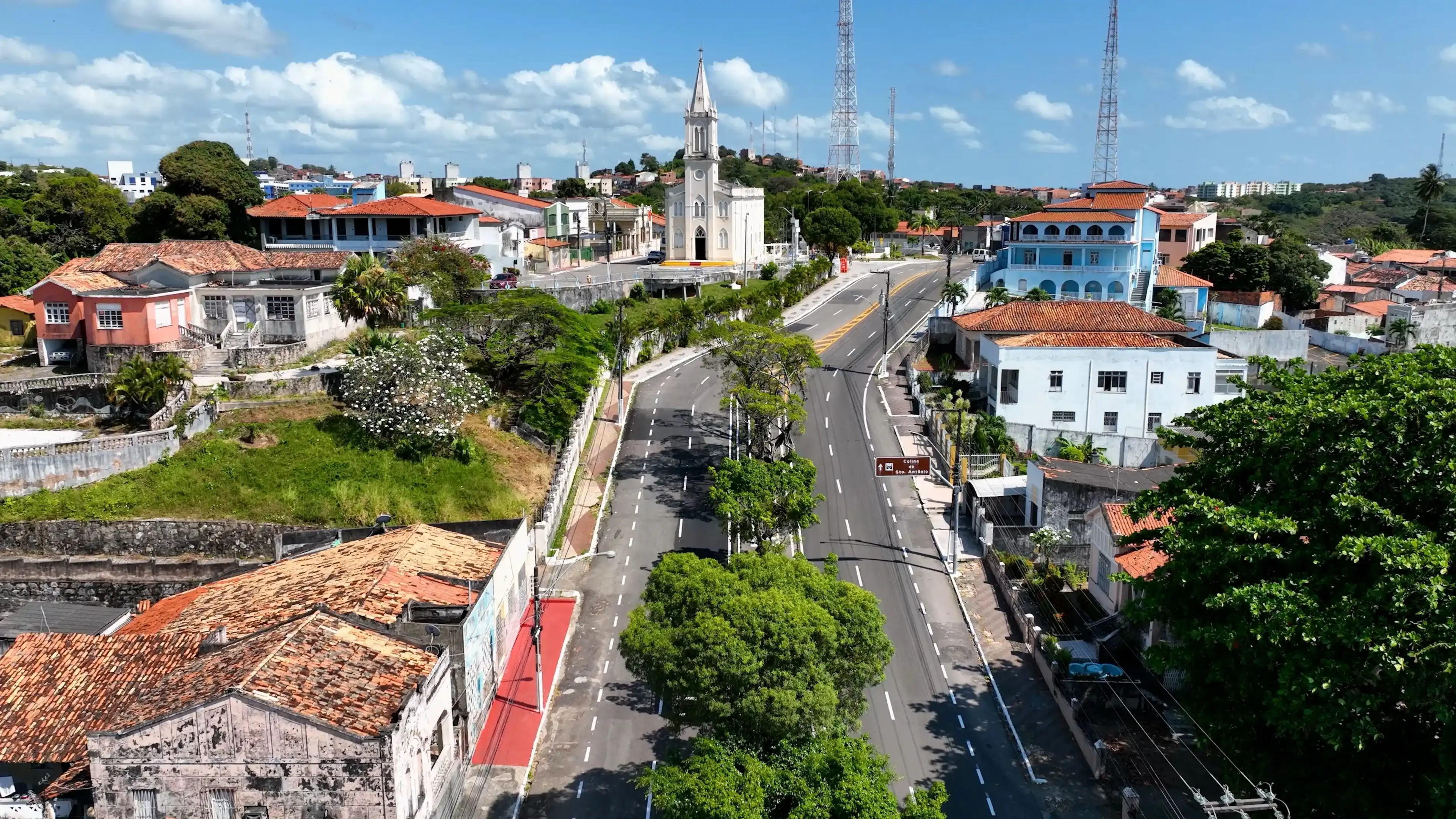 Aracaju Sergipe. Aracaju Brazil. Panoramic wide landscape of Santo Antonio Church at Aracaju capital city of Sergipe at Brazil. Travel destinations. Brazil Northeast. Aerial downtown cityscape. Aracaju Sergipe. Aracaju Brazil. Panoramic wide landscape of Santo Antonio Church at Aracaju capital city of Sergipe at Brazil. Travel destinations. Brazil Northeast. Aerial downtown cityscape.