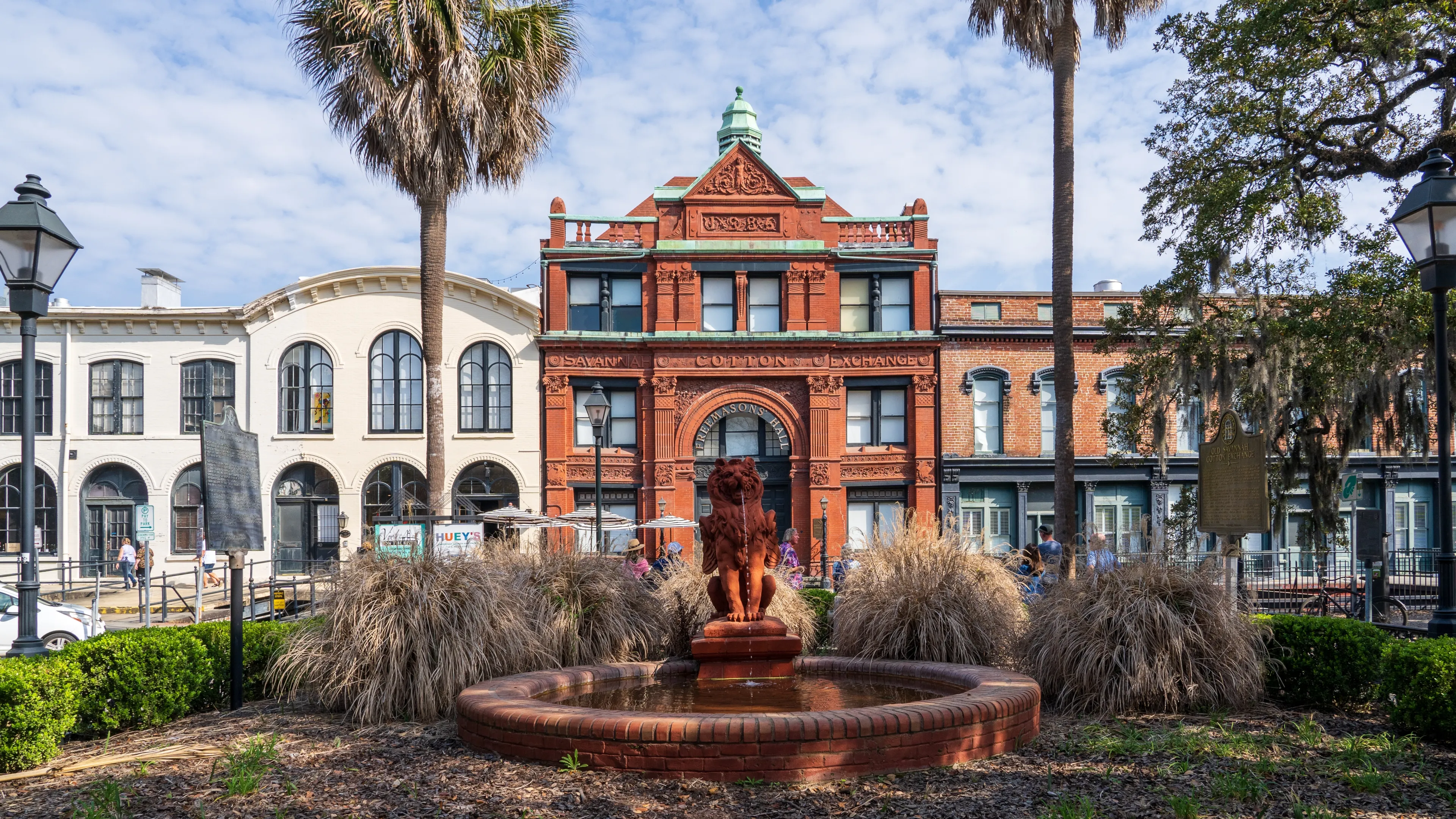 Savannah, Georgia, USA - February 26th 2023: The Savannah Cotton Exchange building, established in 1876 in Savannah, Georgia, United States.