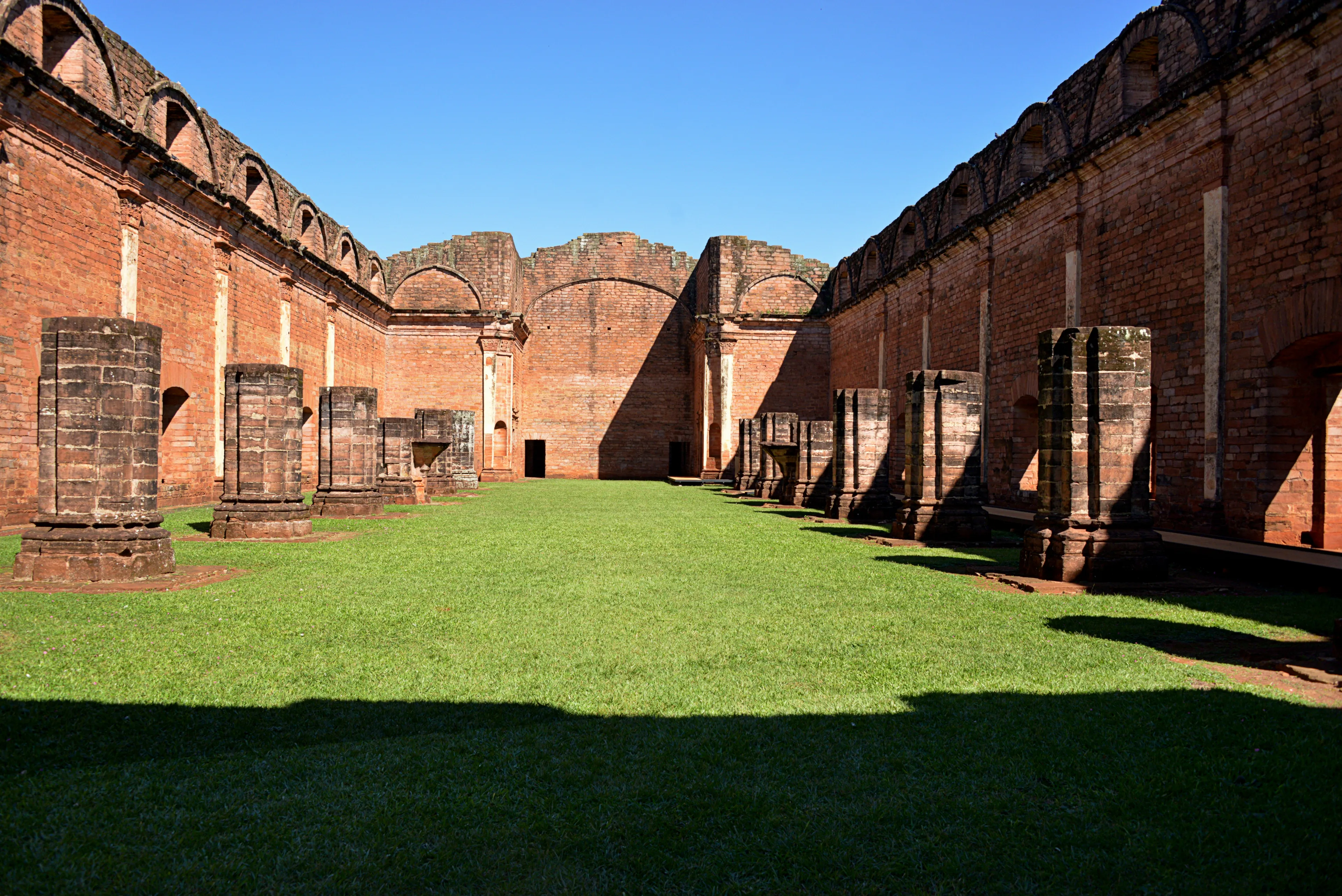 PARAGUAY ASUNCION 18/04/2019 Jesús de Tavaranguesi found in the Department of Itapúa, Paraguay, is a religious mission still preserved founded by Jesuit missionaries during the colonization 