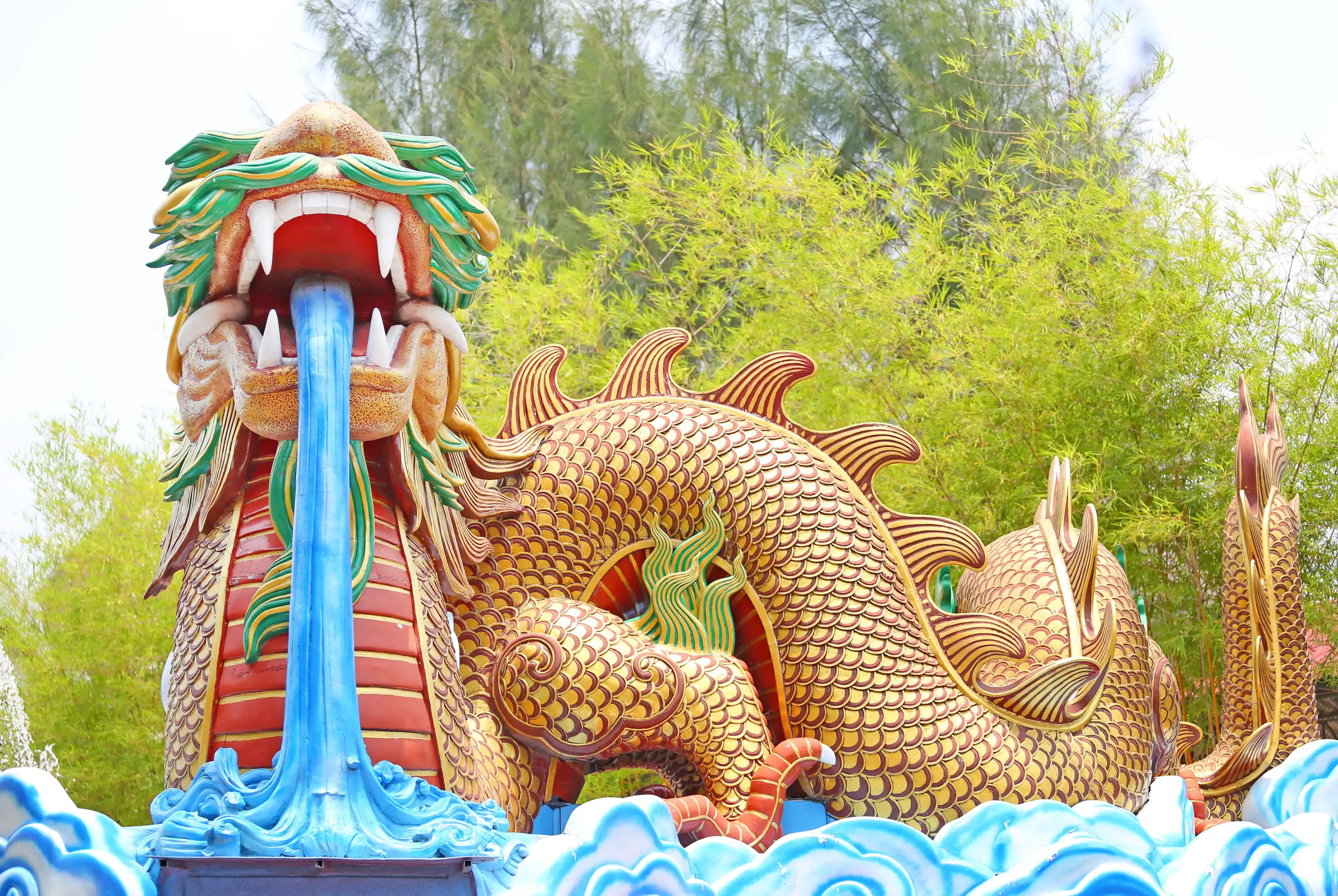 Heaven dragon in the park at Suphanburi Thailand Heaven dragon in the park at Suphanburi Thailand