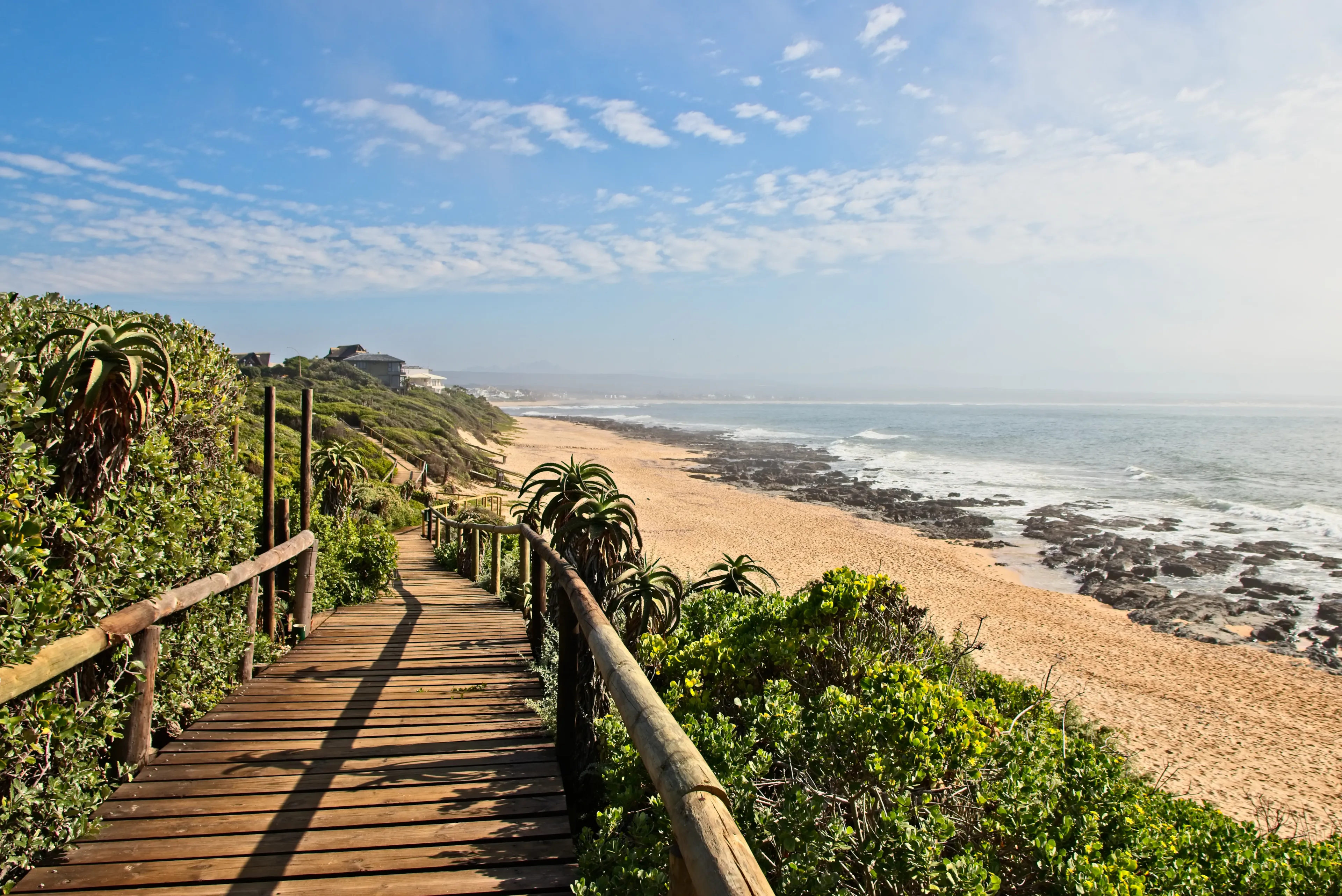 Supertubes beach in Jeffrey's Bay, South Africa, this is a very popular surfing beach and tourist attraction. 