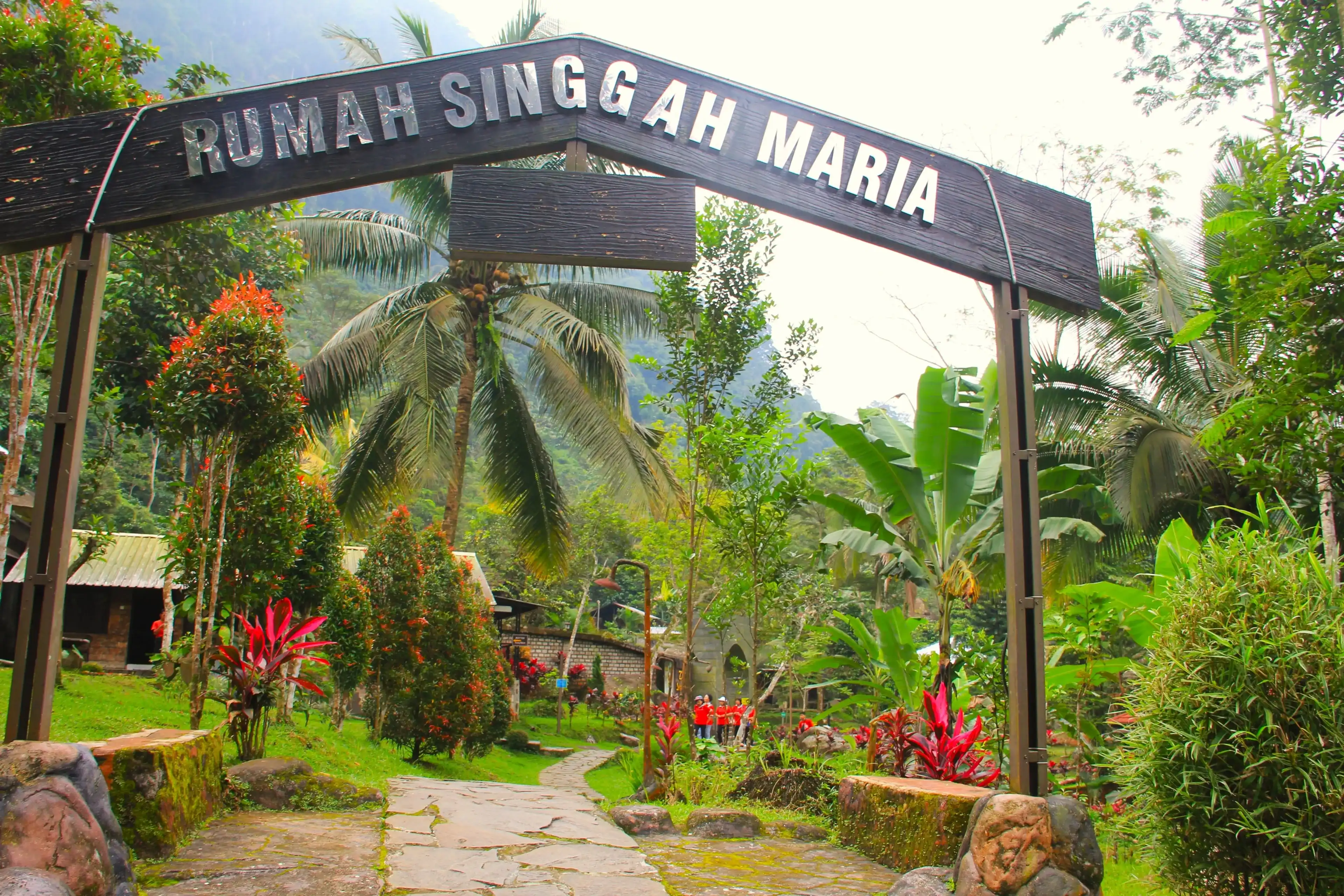 Purwokerto, Indonesia, June 18, 2024, Gua Mari Melung prayer park, a place of prayer and pilgrimage for Catholics Purwokerto, Indonesia, June 18, 2024, Gua Mari Melung prayer park, a place of prayer and pilgrimage for Catholics