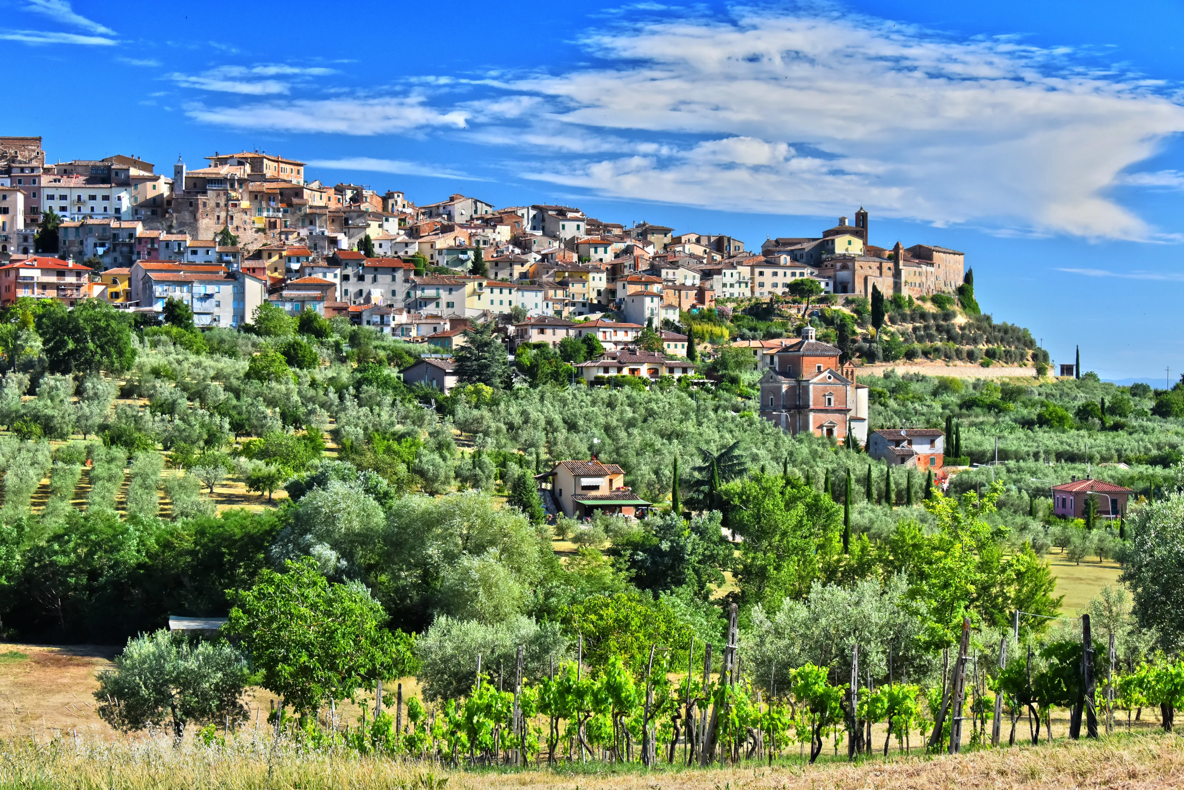 City of Chianciano Terme in the province of Siena in Tuscany, Italy.