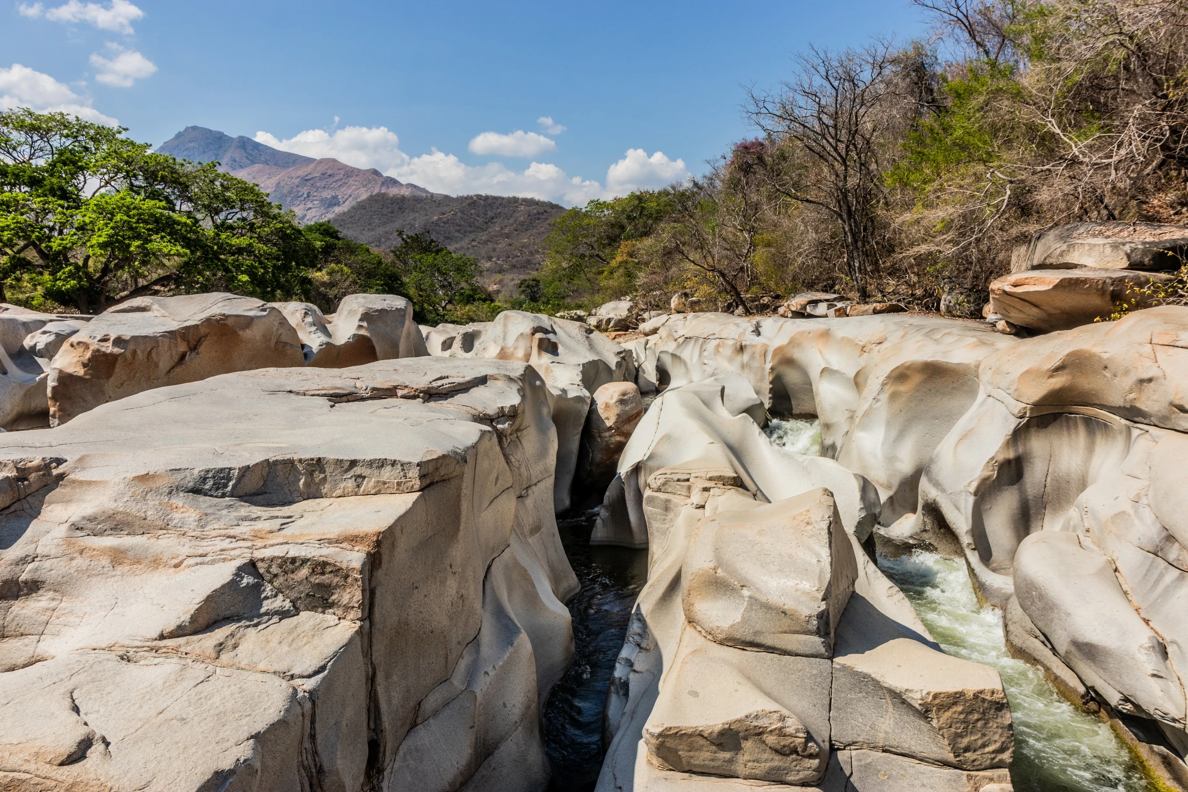 Rocks at Balneario La Mina swimming area near Valledupar, Colombia