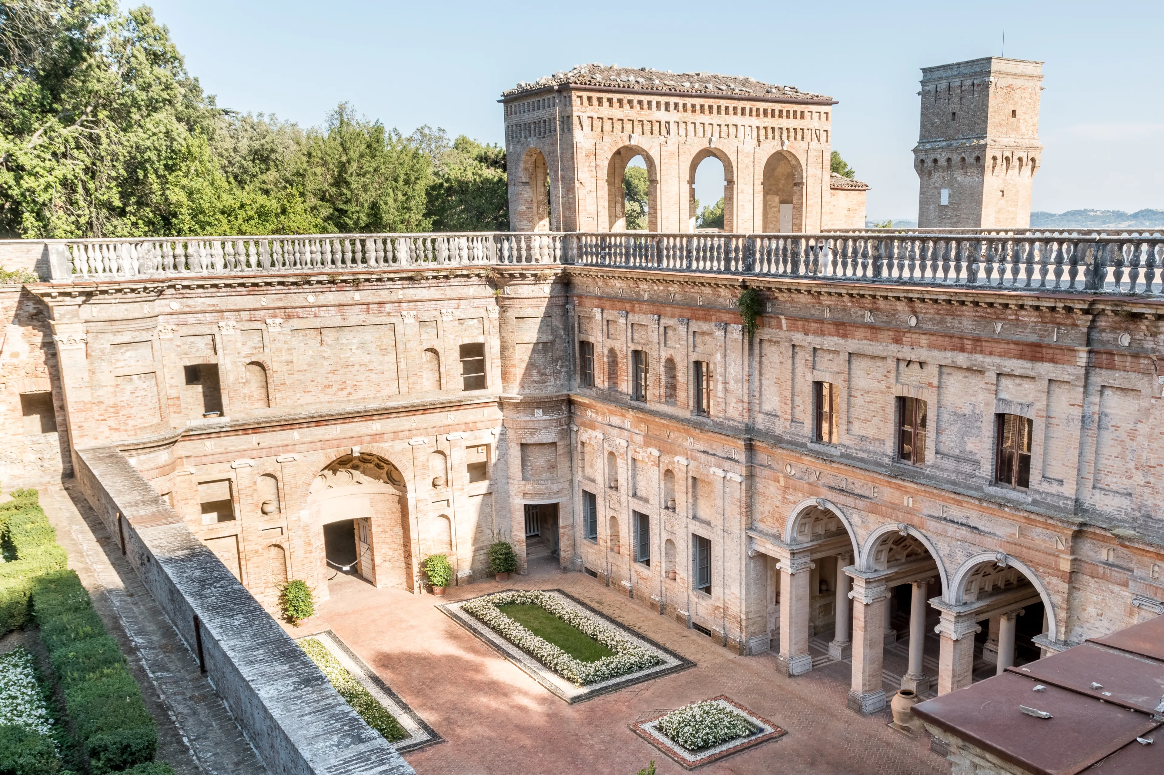 Pesaro, Italy, August 10 2021 - The Villa Imperiale of Pesaro is a suburban palatial house outside of Pesaro, built and decorated by artists of the late-Renaissance or Mannerist period, Italy, Marche,