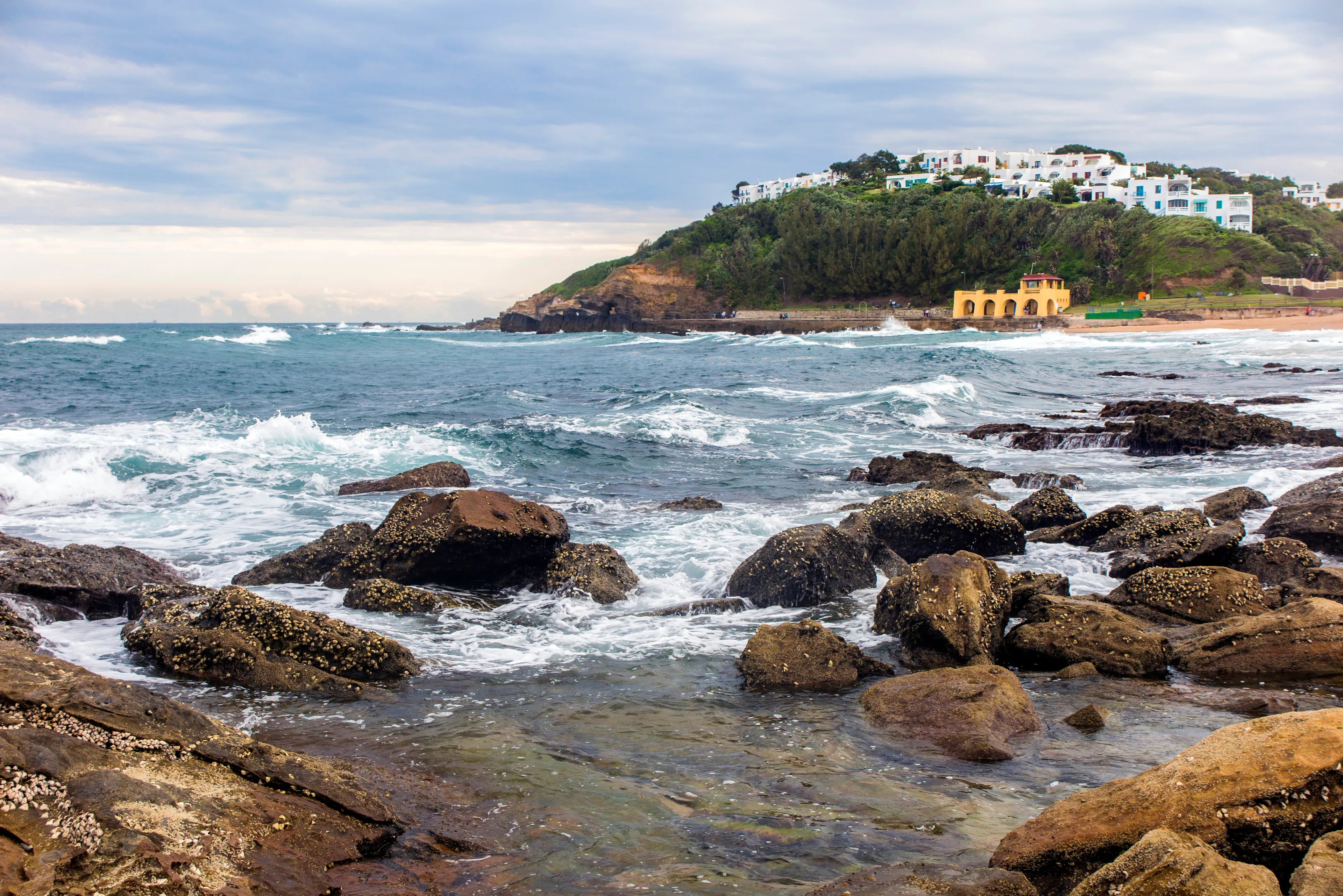 Dolphin beach in Ballito in the Indian Ocean. South Africa