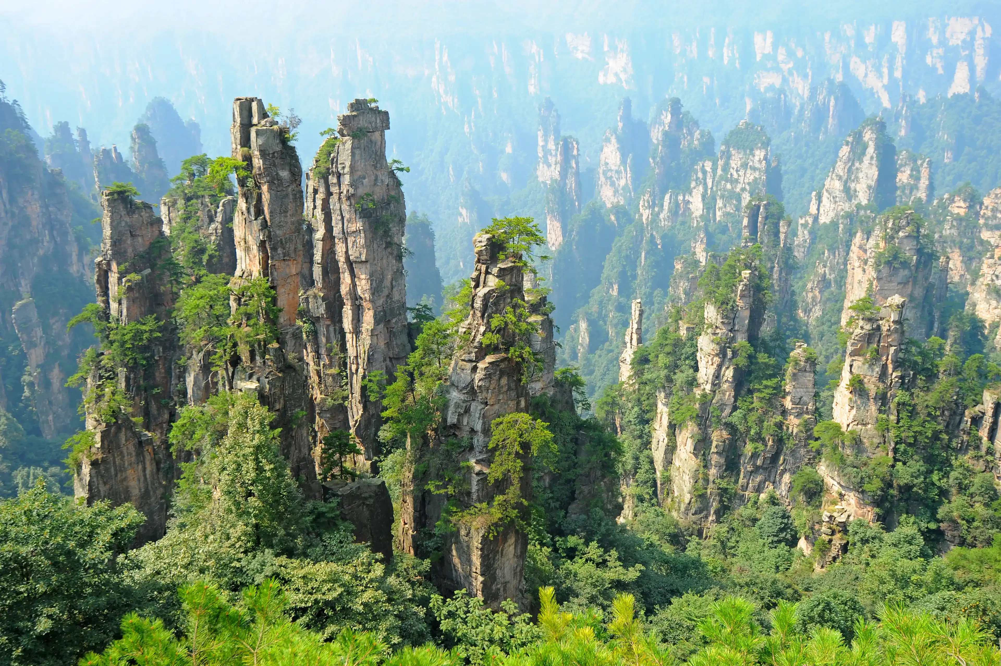 Zhangjiajie natural scenery in China Zhangjiajie natural scenery in China