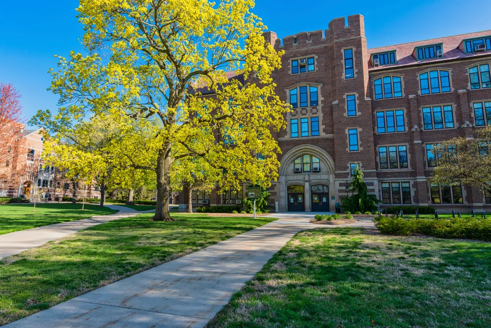EAST LANSING, MI - APRIL 17th: Human Ecology home of Human Development and Family Studies on the campus of Michigan State University in East Lansing on April 17th, 2021.