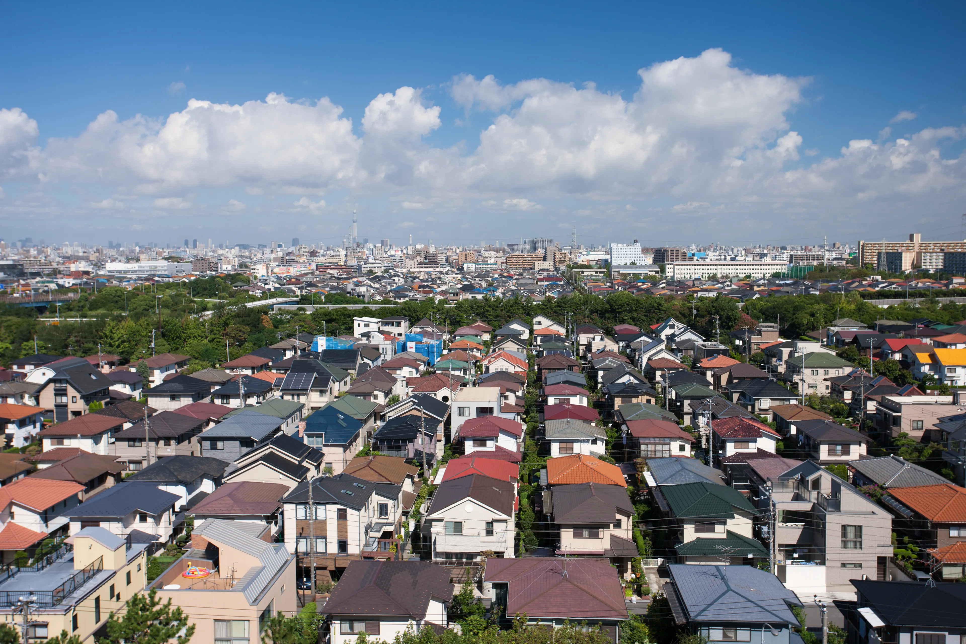 Residential area near Tokyo