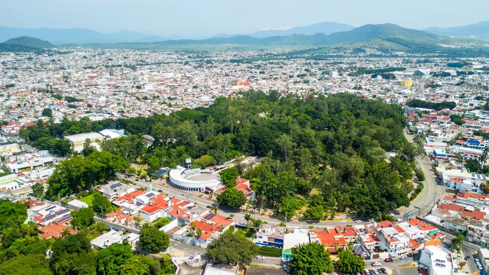 Aerial View of La Loma Park in Tepic, Nayarit. Mexico. Natural Area within the City
