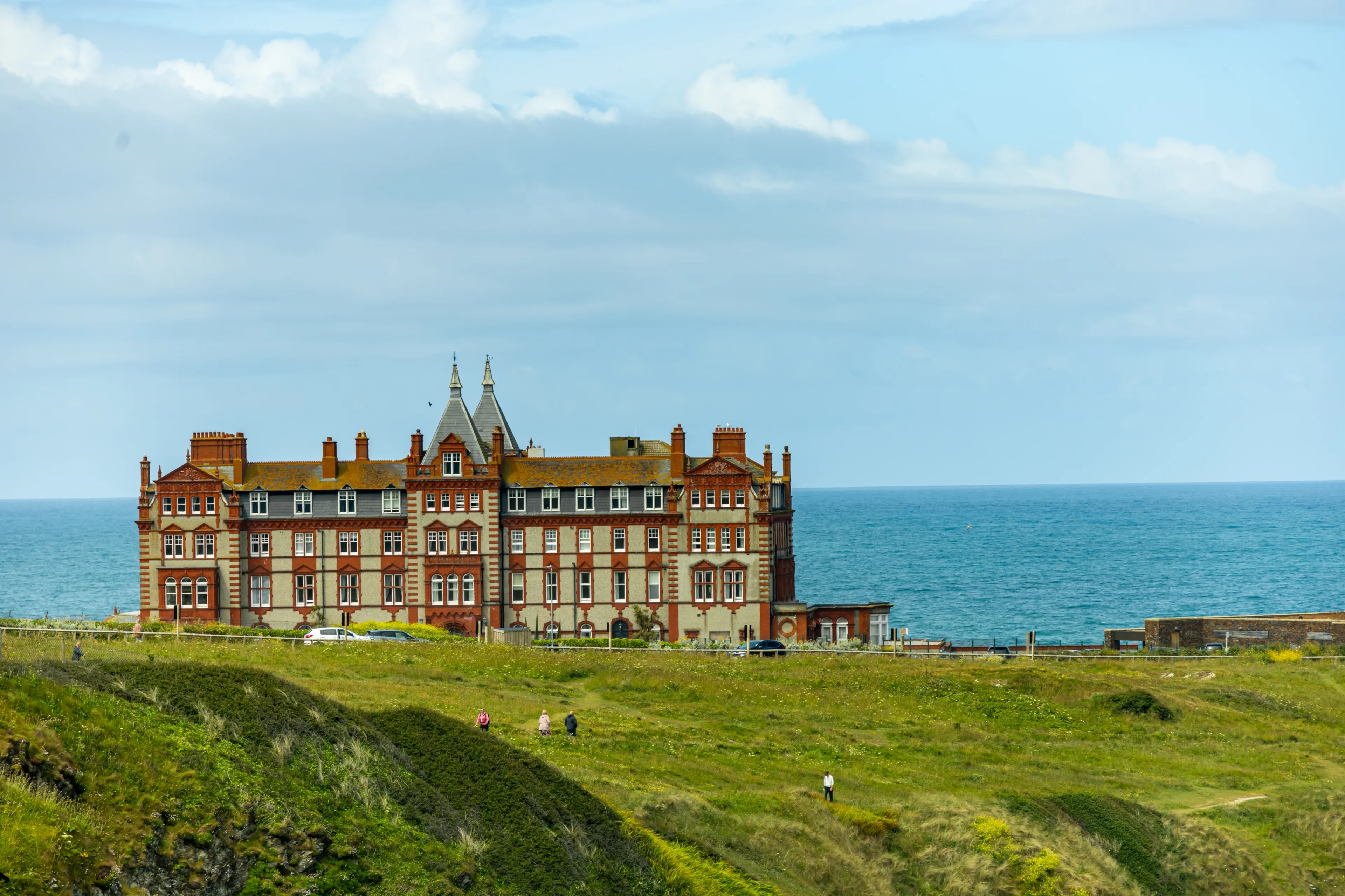 A short stroll along the promenade of Newquay on the west coast in beautiful Cornwall - United Kingdom