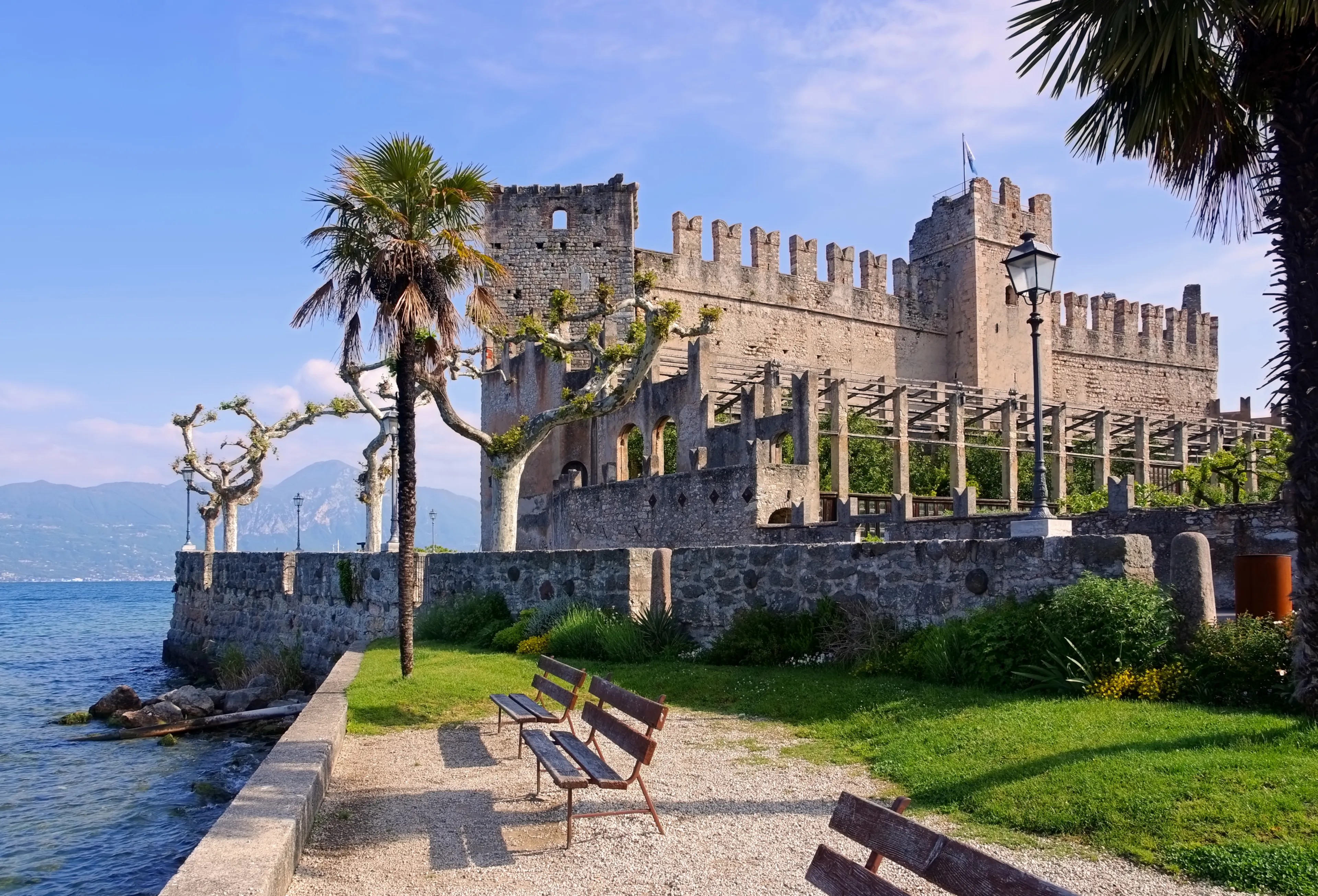 Torri del Benaco castle on Lake Garda in Italy