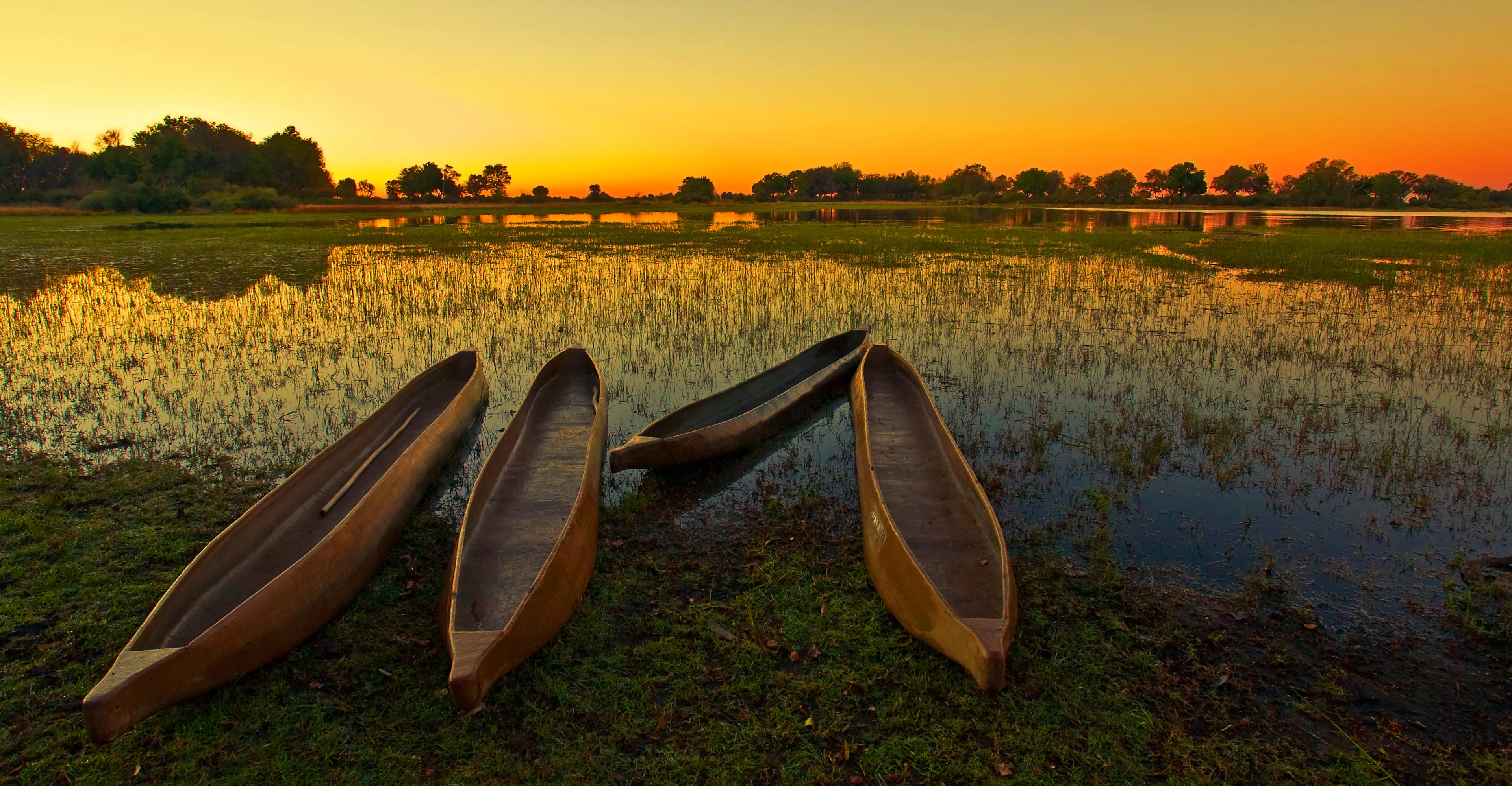 Sunrise over the Okavango Delta, Botswana