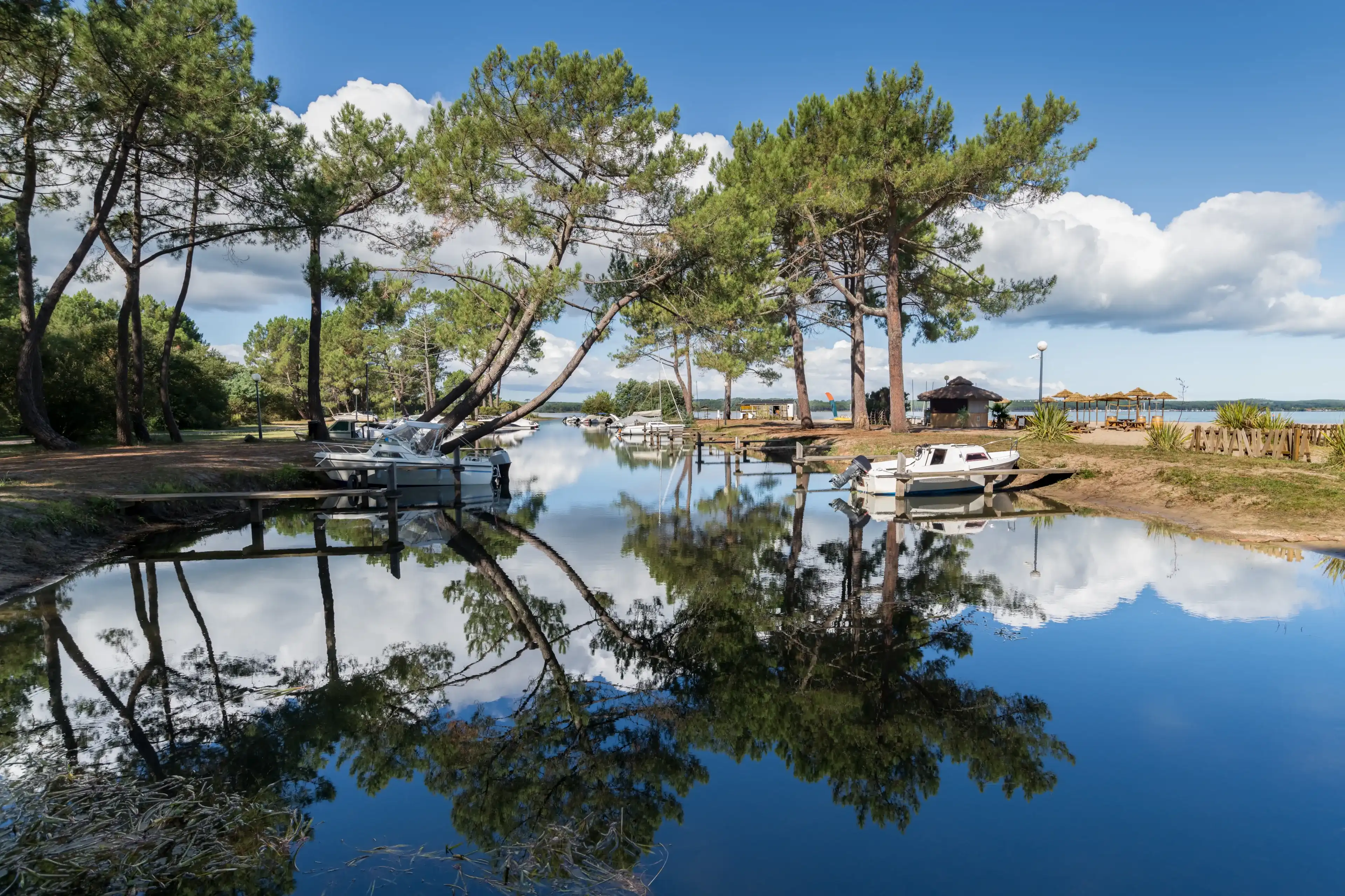 The lake of Biscarrosse in the department of Landes, France The lake of Biscarrosse in the department of Landes, France