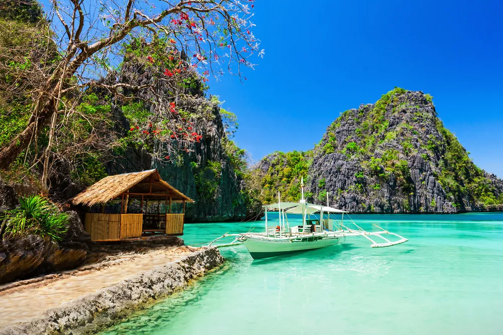 Filipino boat in the sea, Coron, Philippines